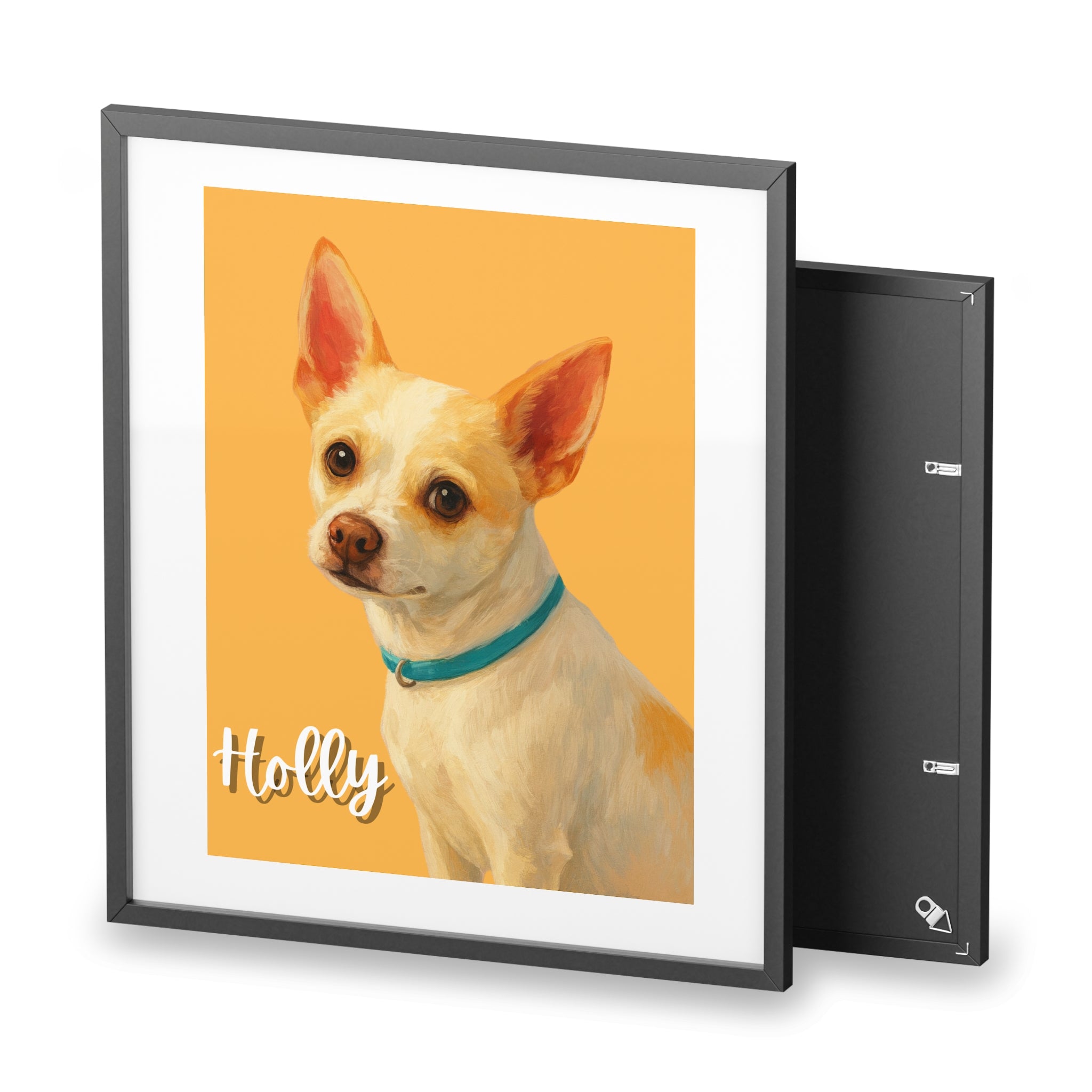 (Holly) Playful Dog Framed Poster