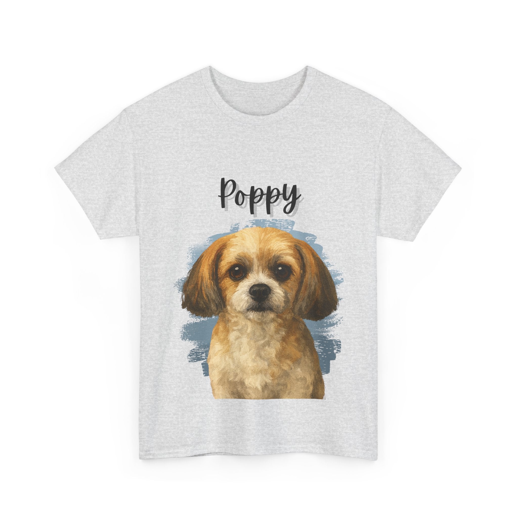 (Poppy) Whimsical Dog Portrait Tee Shirt