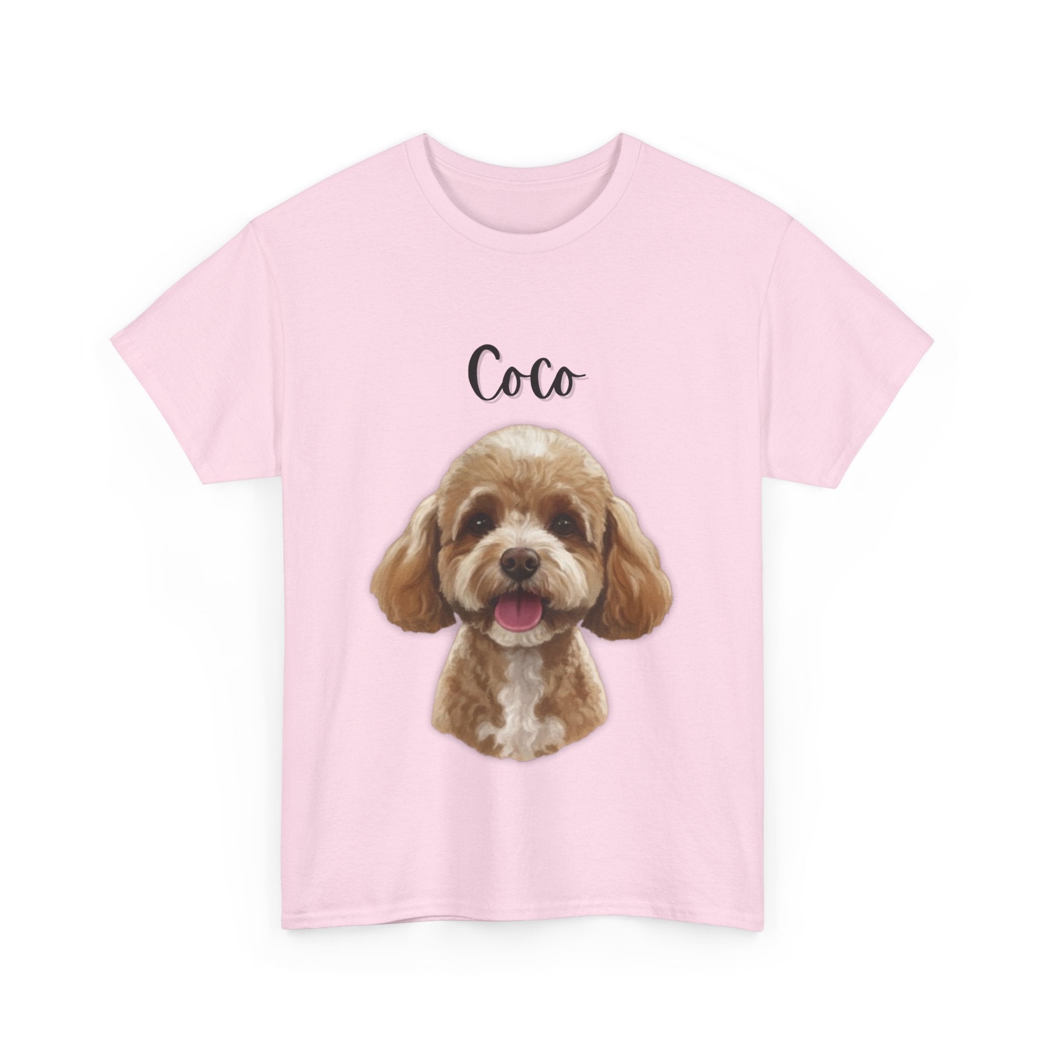 (Coco) Whimsical Dog Portrait Tee Shirt