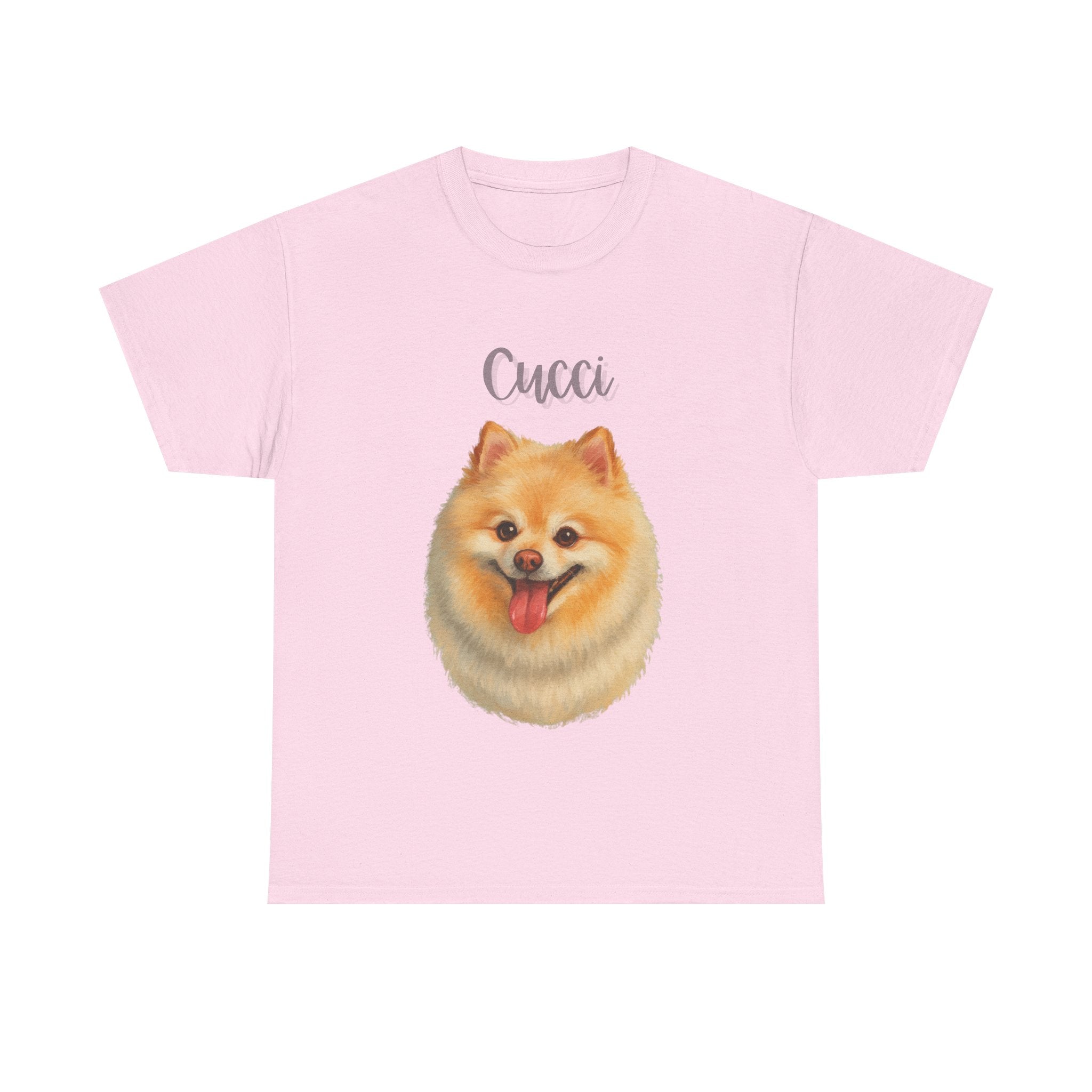 (Cucci) Whimsical Dog Portrait Tee Shirt