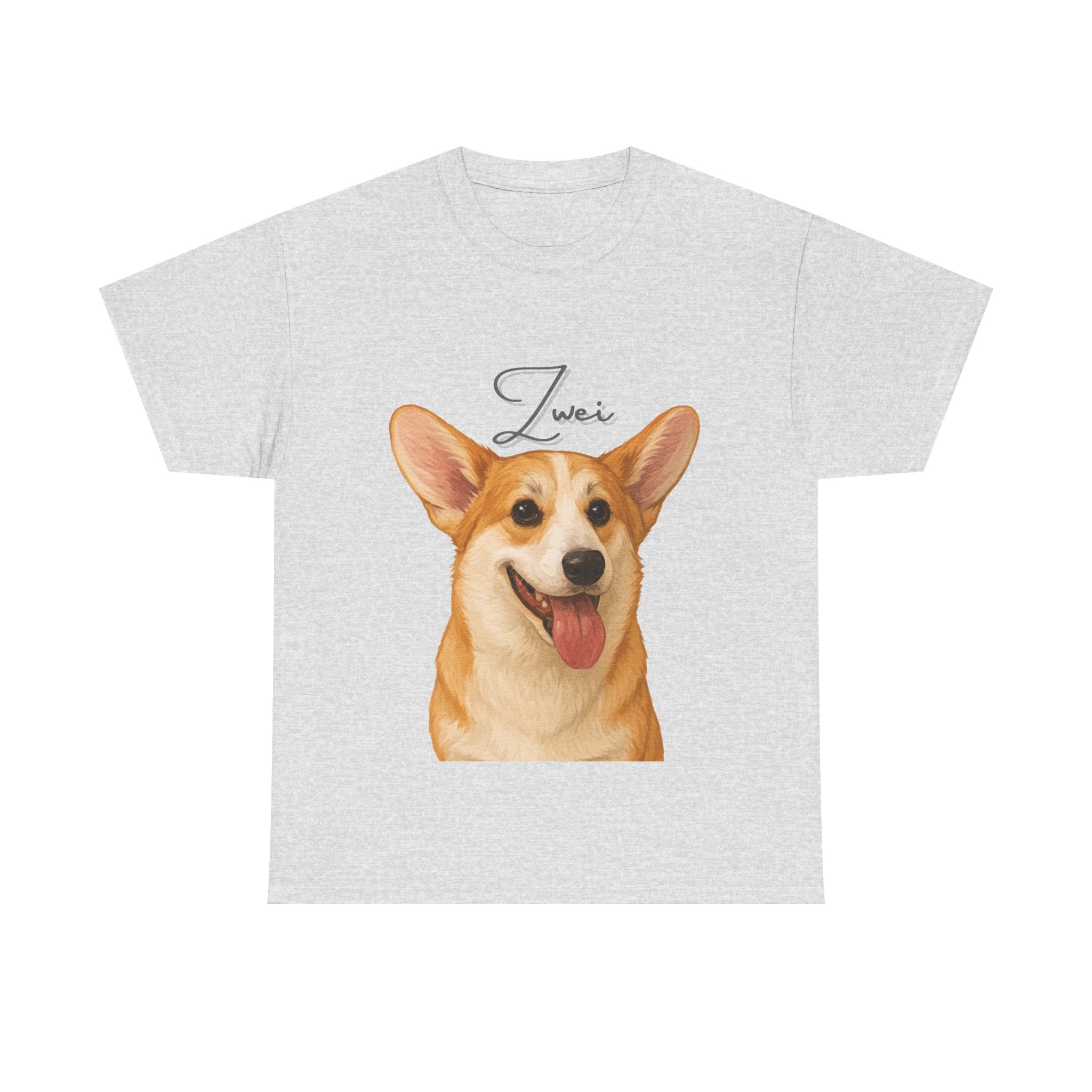(Zwei) Whimsical Dog Portrait Tee Shirt