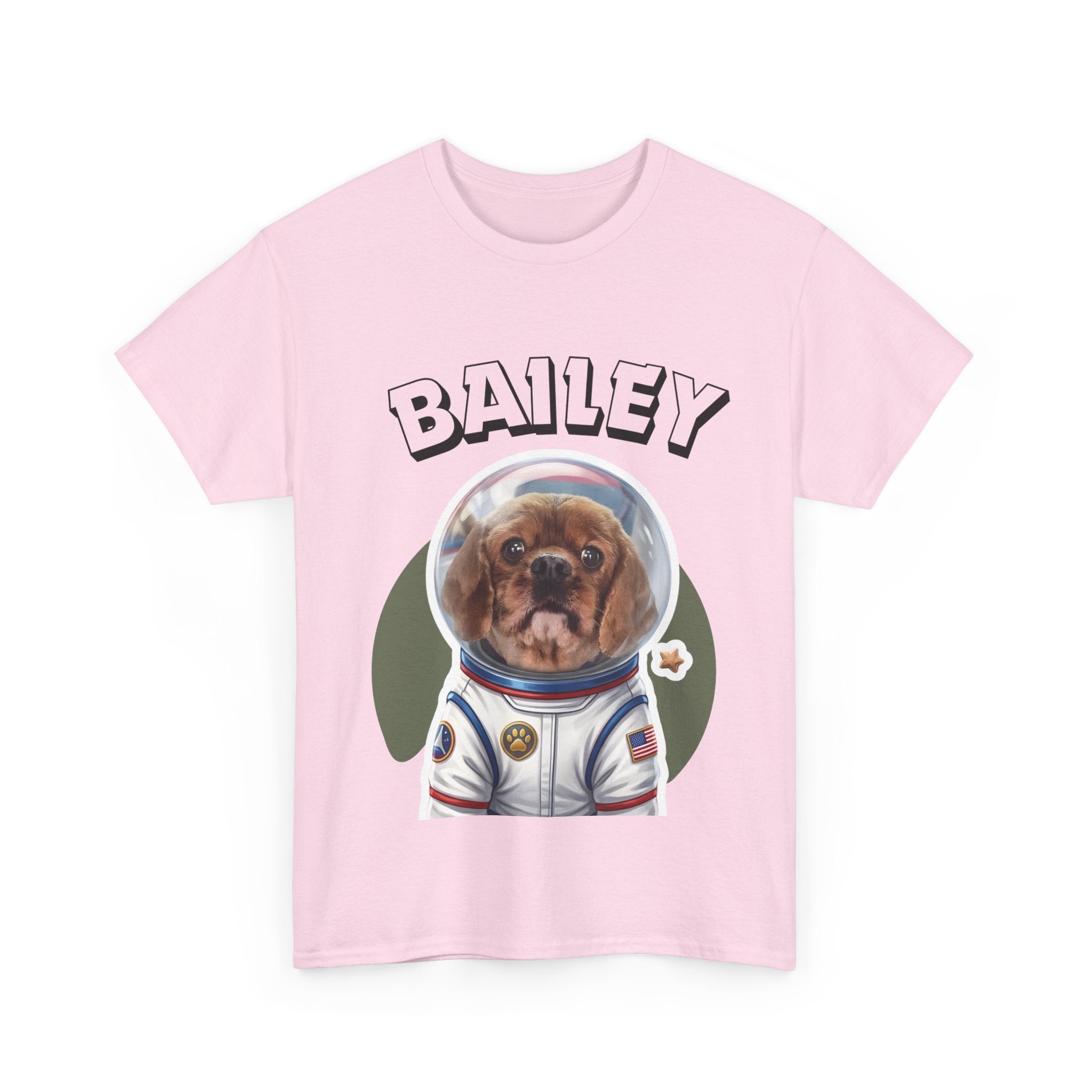 (Bailey) Whimsical Dog Portrait Tee Shirt