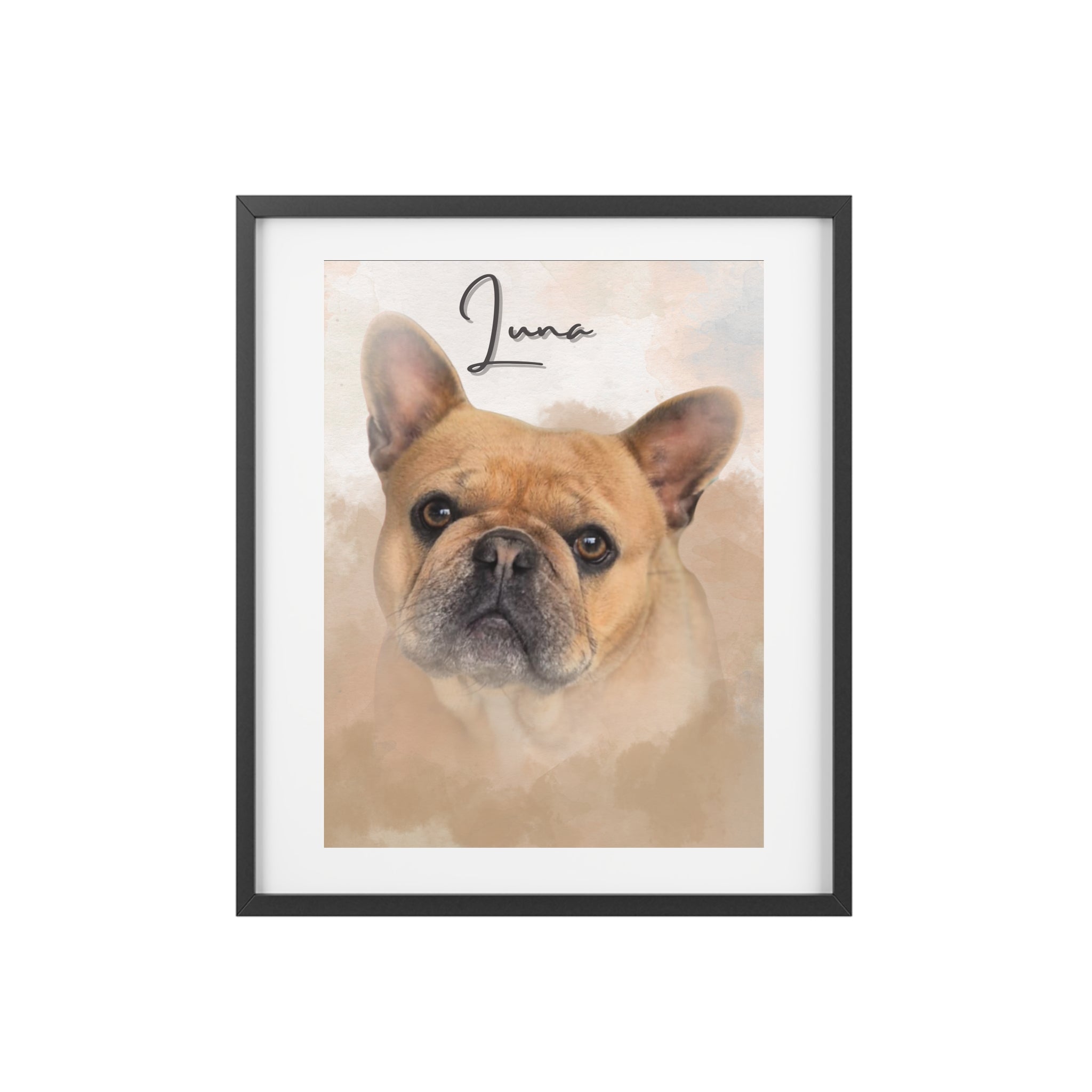 (Luna) Playful Dog Framed Poster