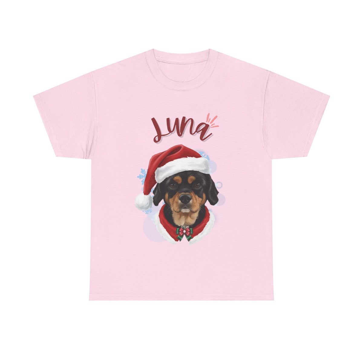 (Luna) Whimsical Dog Portrait Tee Shirt