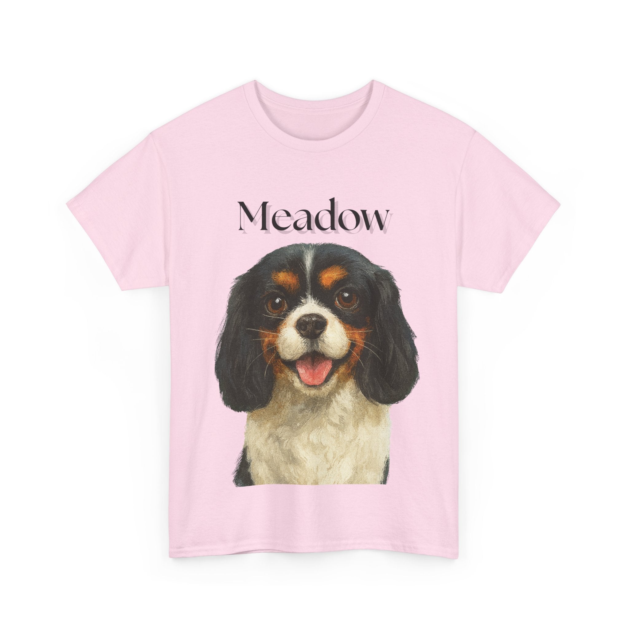 (Meadow) Whimsical Dog Portrait Tee Shirt