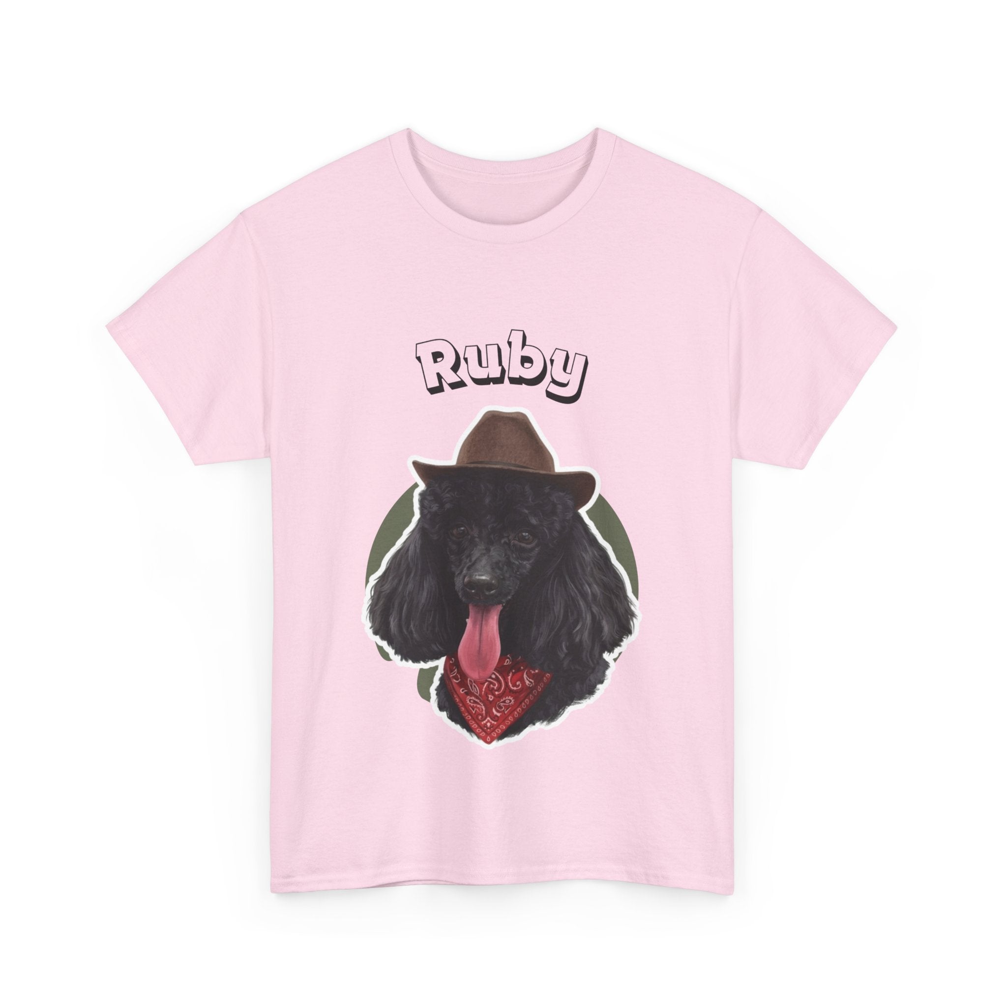 (Ruby) Whimsical Dog Portrait Tee Shirt