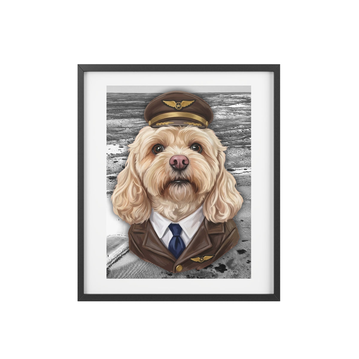 (Pati) Playful Dog Framed Poster