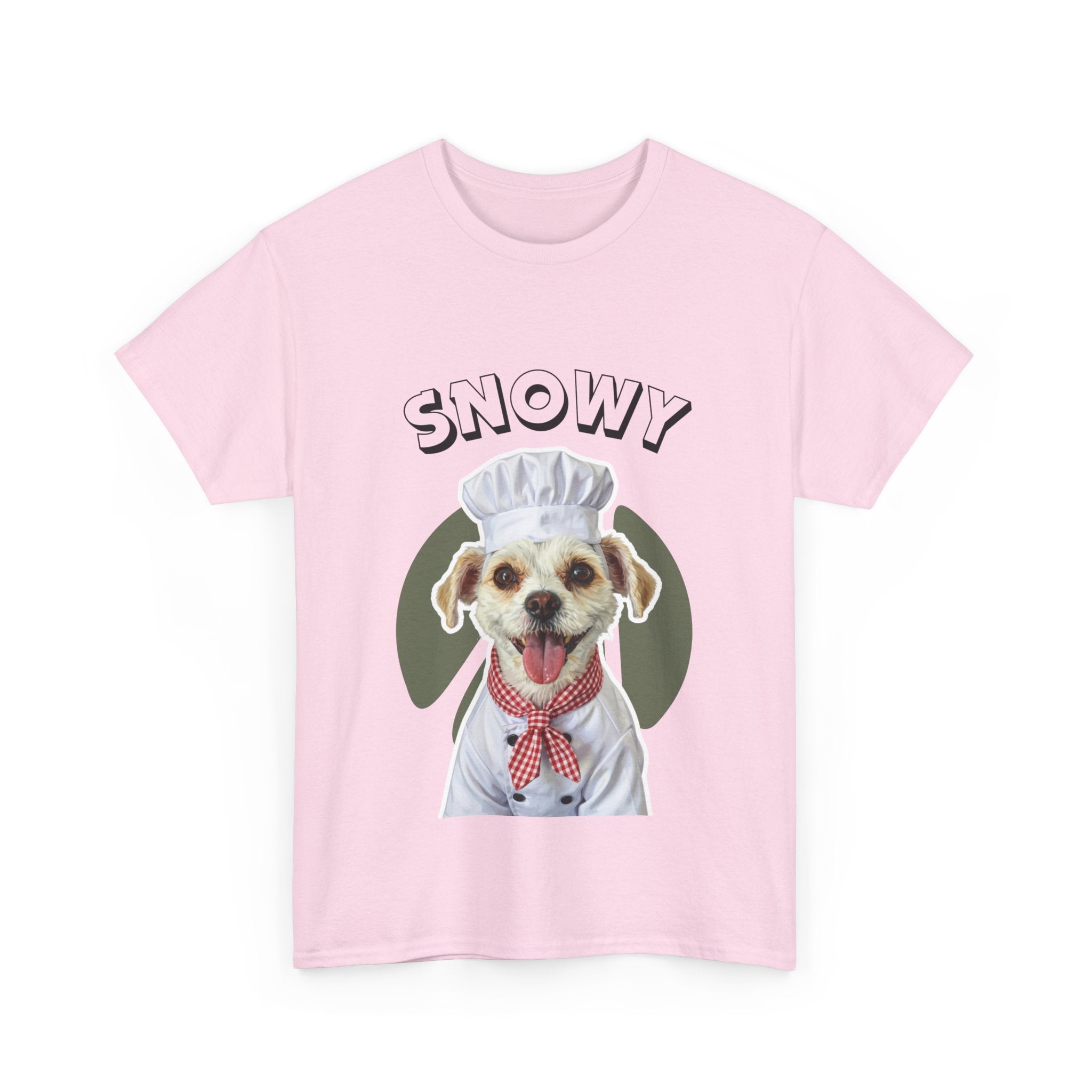 (Snowy) Whimsical Dog Portrait Tee Shirt