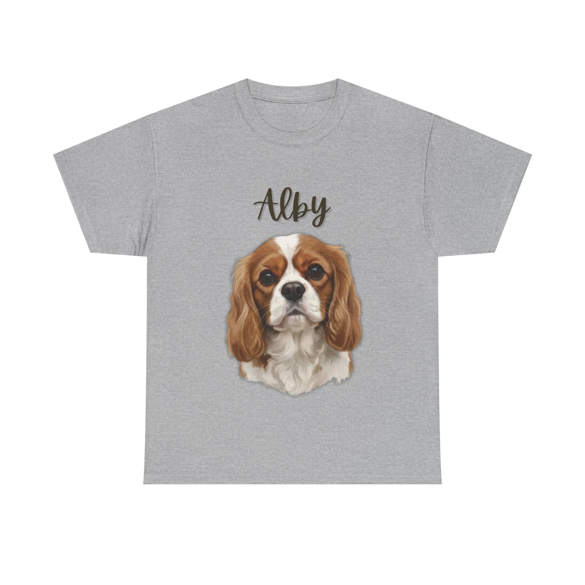 (Alby) Whimsical Dog Portrait Tee Shirt