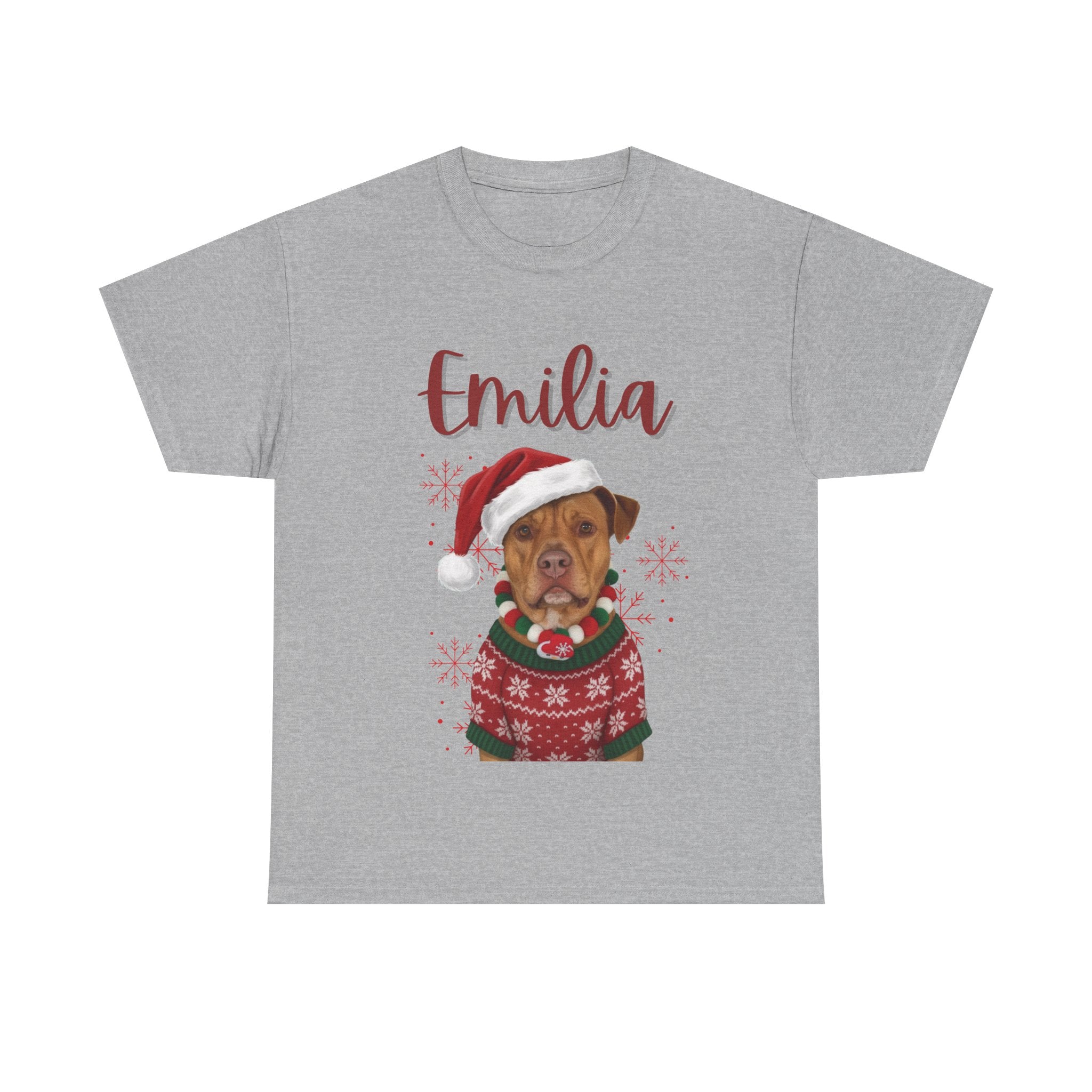(Emilia) Whimsical Dog Portrait Tee Shirt