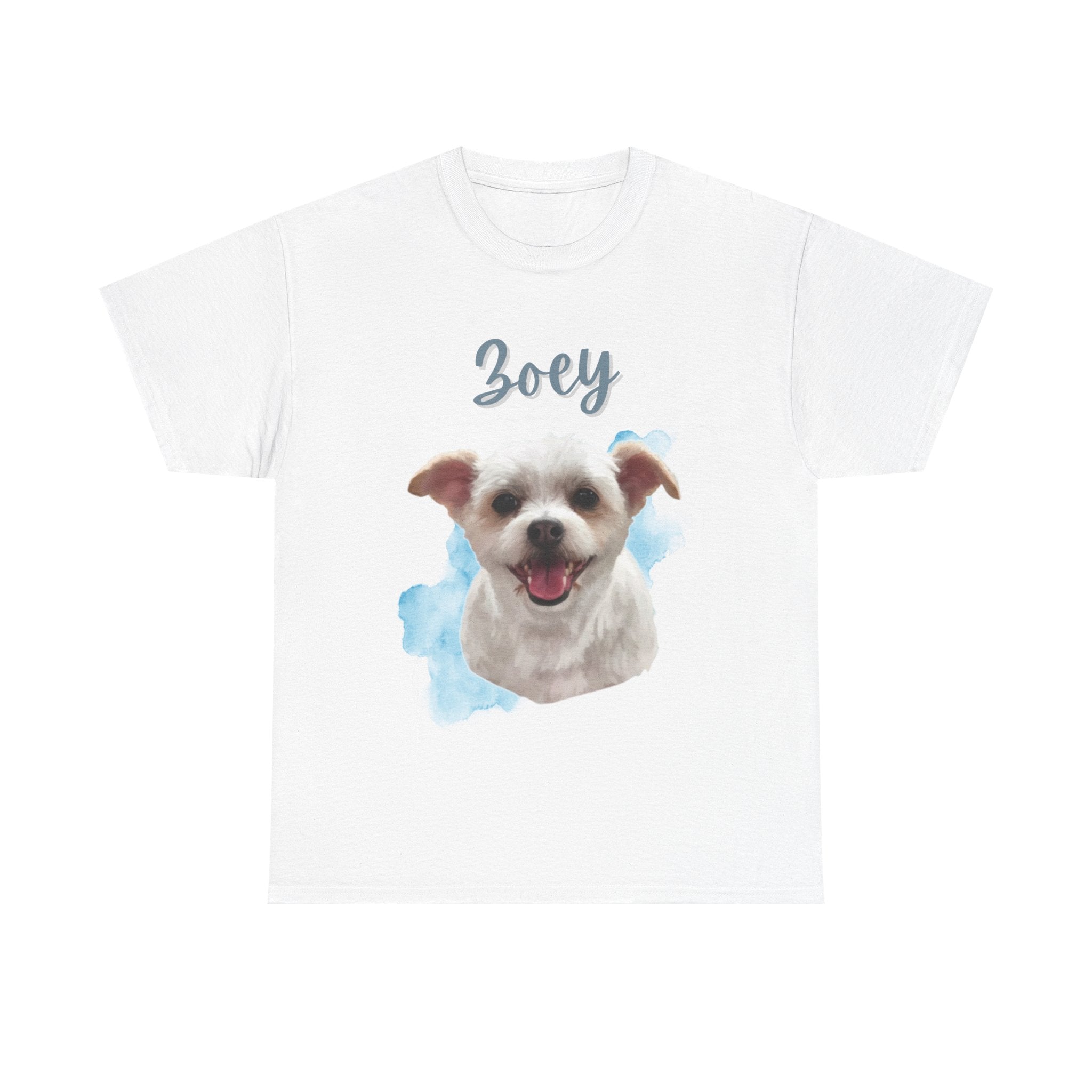 (Zoey) Whimsical Dog Portrait Tee Shirt