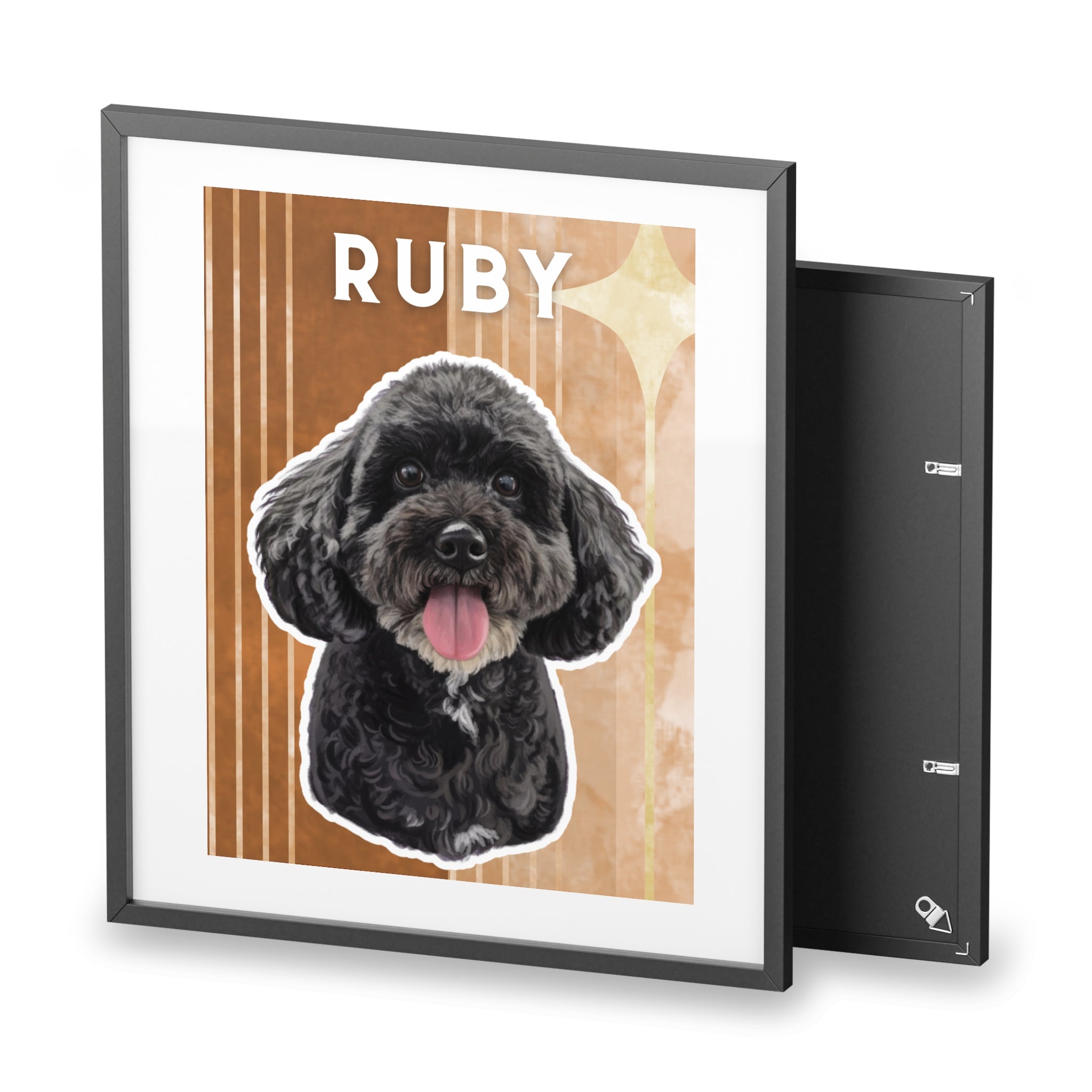 (Ruby) Playful Dog Framed Poster