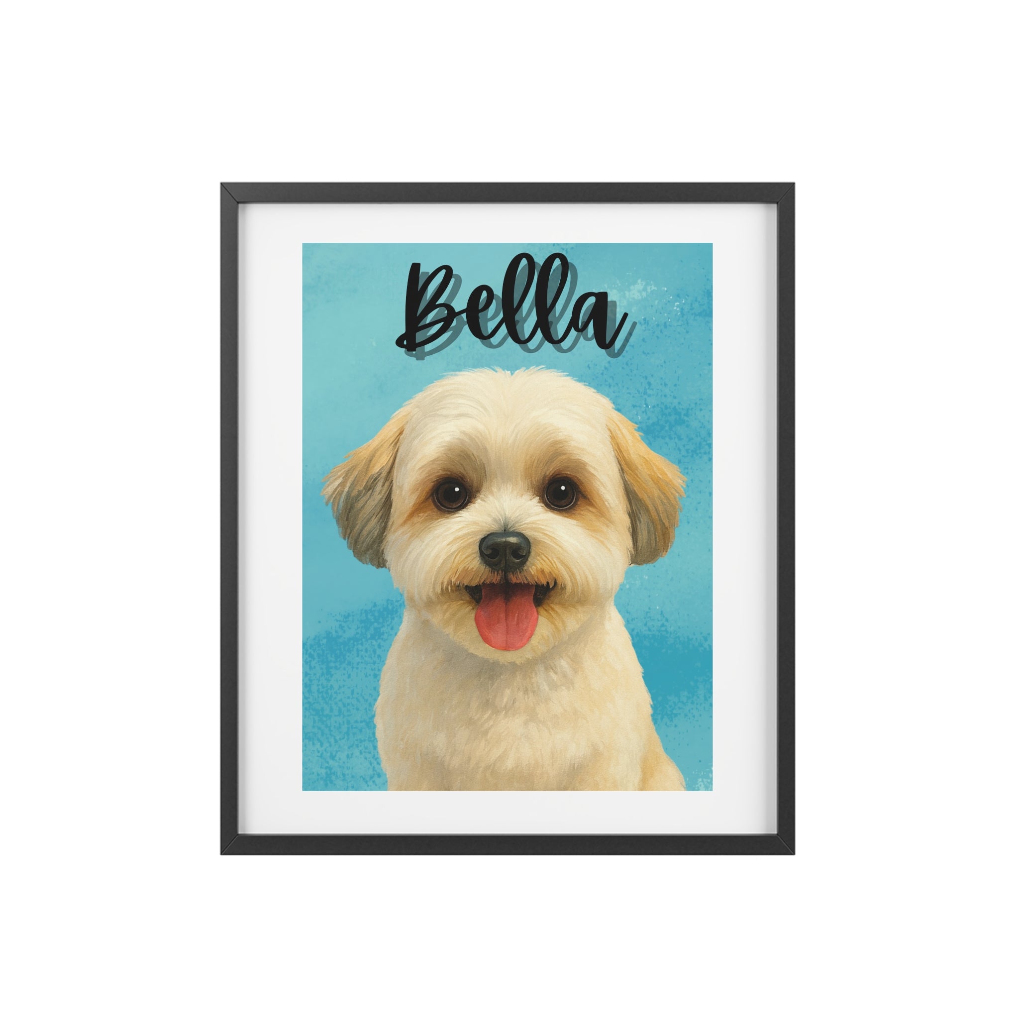 (Bella) Playful Dog Framed Poster