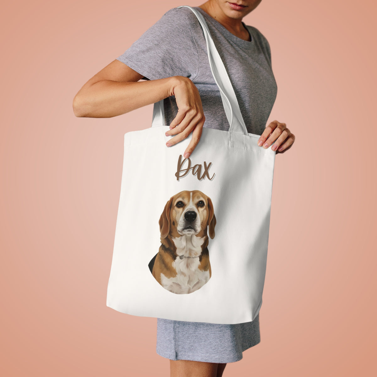 (Dax) Personalized Dog Lover Tote Bag