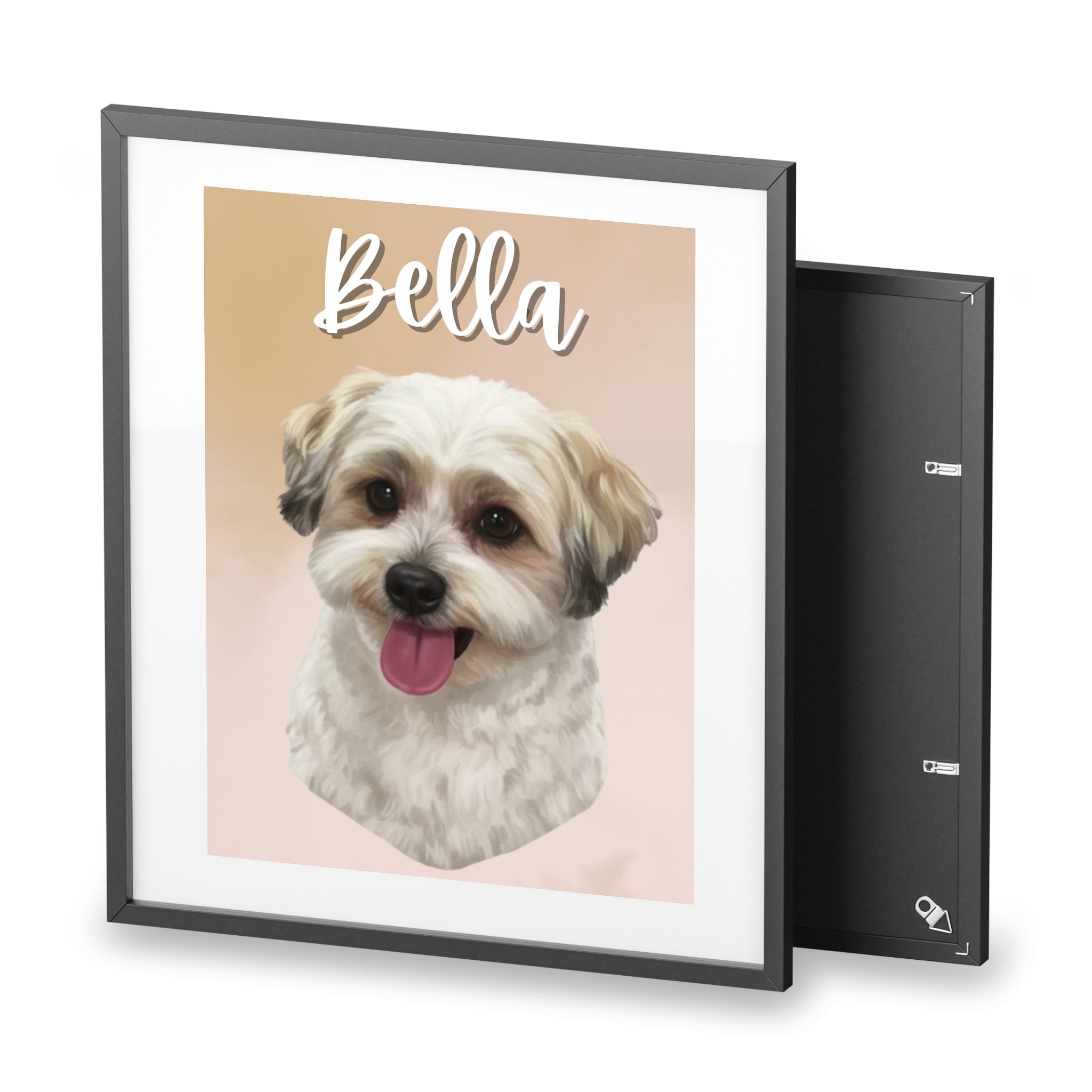 (Bella) Playful Dog Framed Poster
