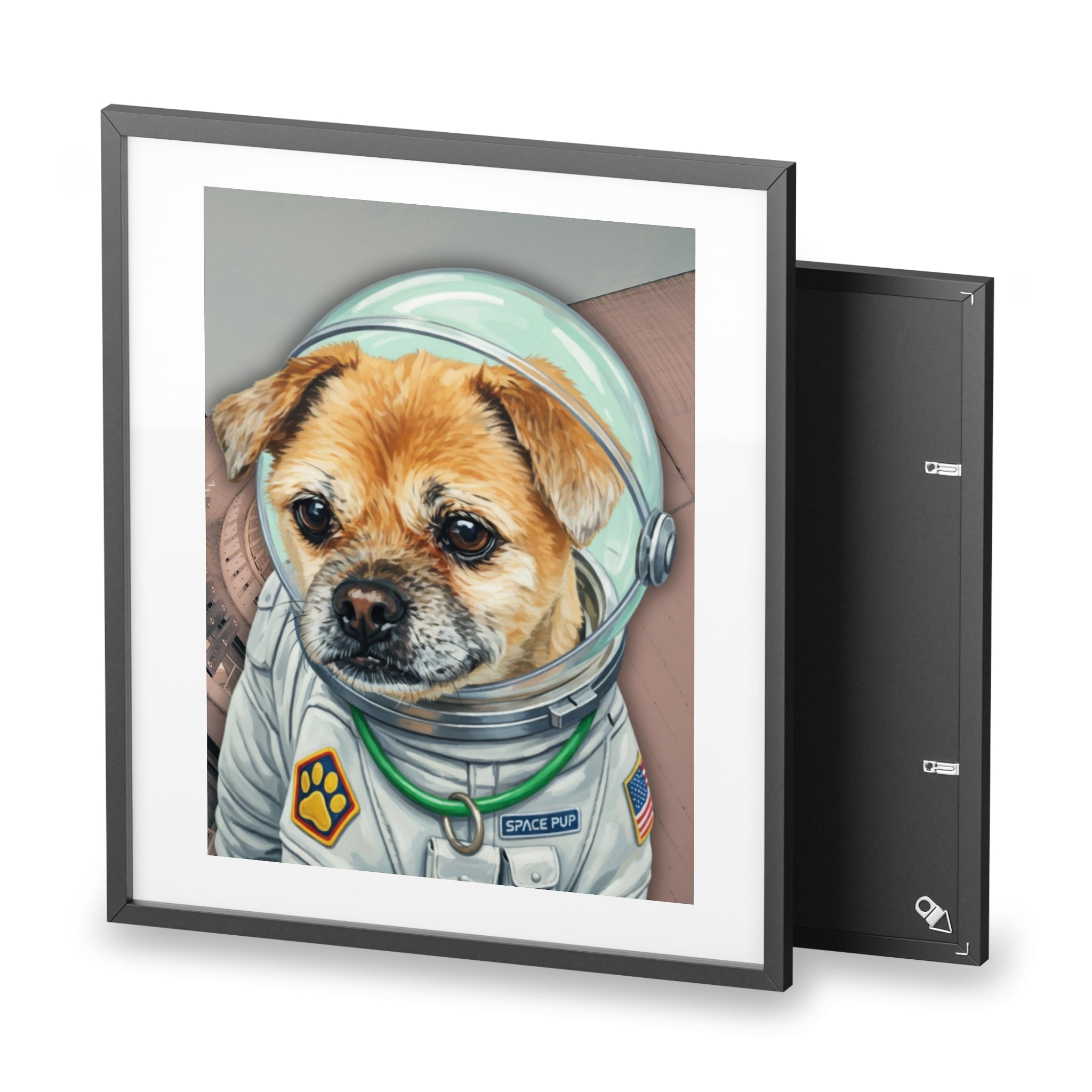 (Molly) Playful Dog Framed Poster