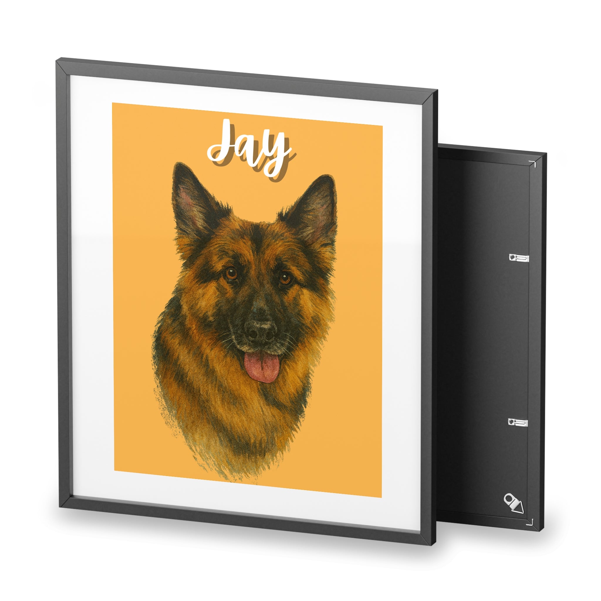 (Jay) Playful Dog Framed Poster