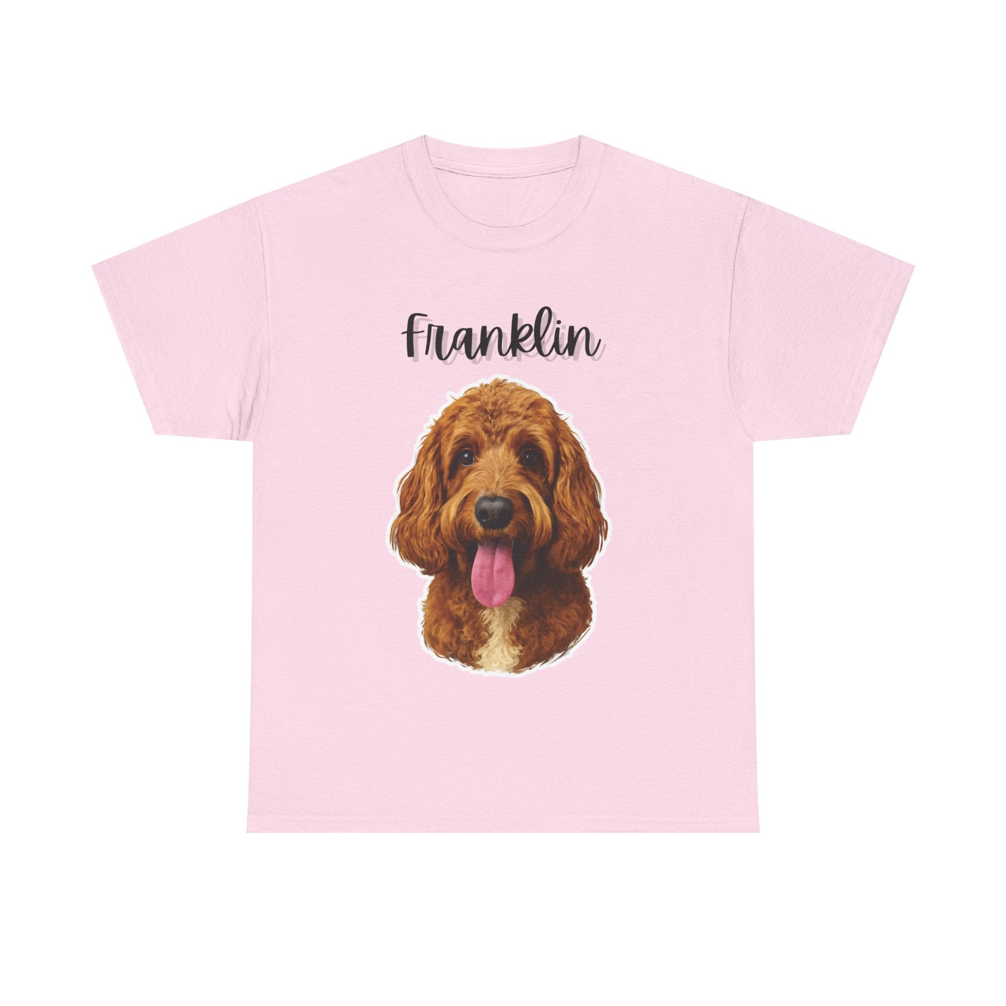 (Franklin ) Whimsical Dog Portrait Tee Shirt