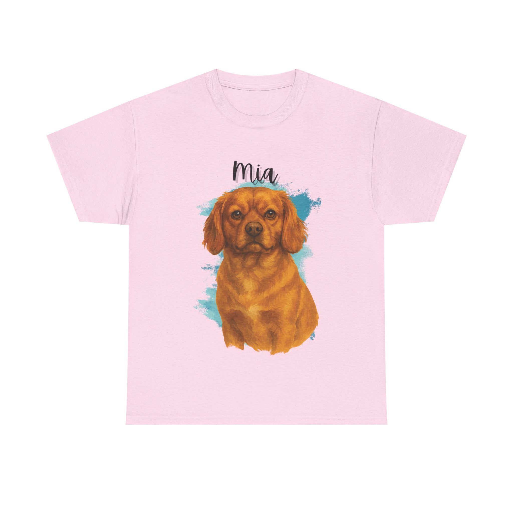 (Mia) Whimsical Dog Portrait Tee Shirt