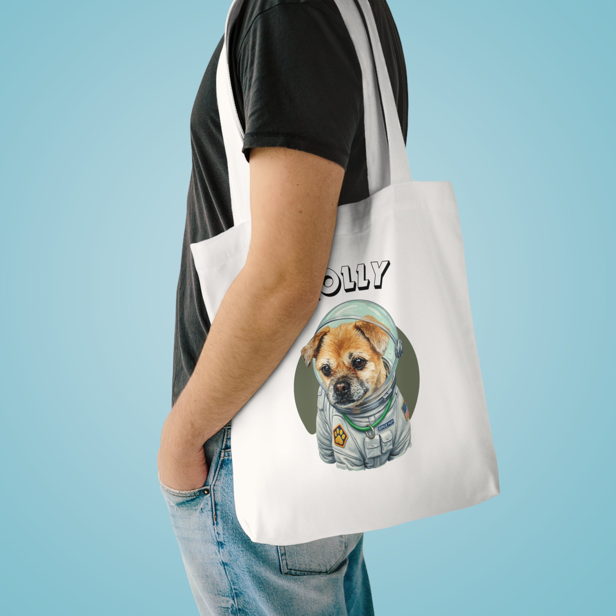 (Molly) Personalized Dog Lover Tote Bag