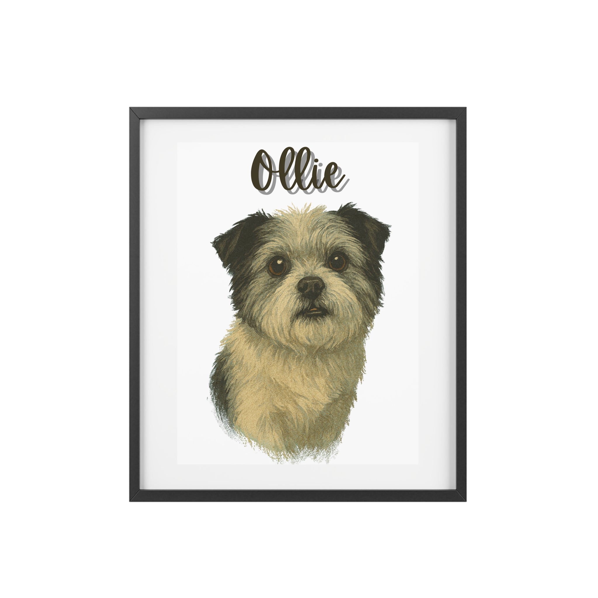 (Ollie) Playful Dog Framed Poster
