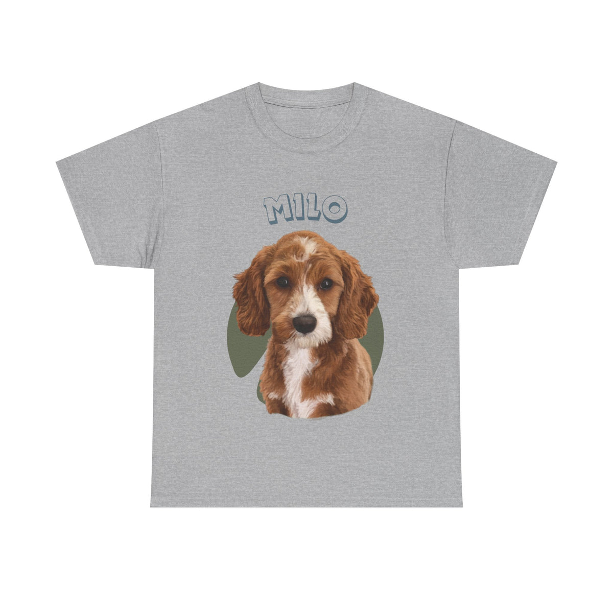 (Milo) Whimsical Dog Portrait Tee Shirt
