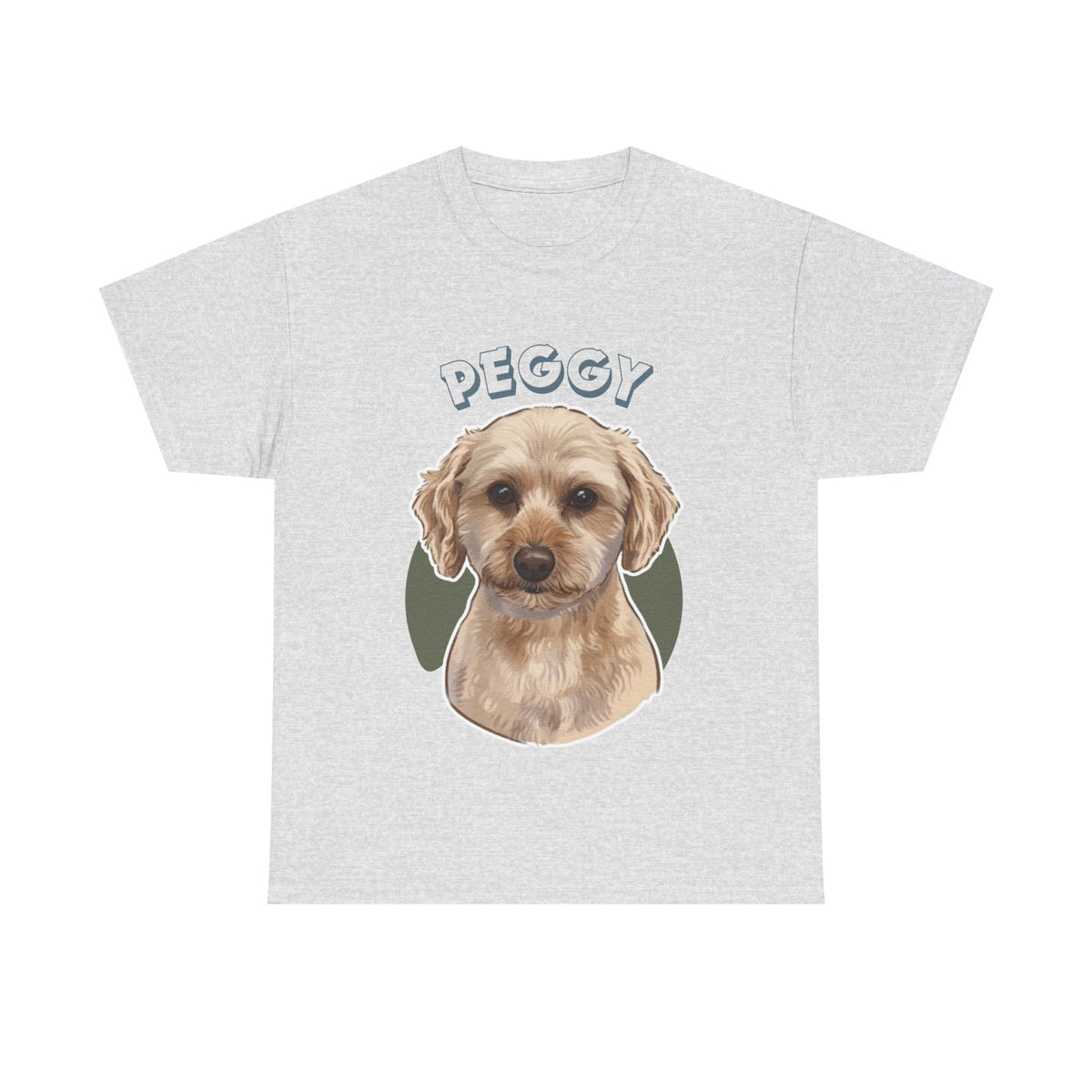 (Peggy) Whimsical Dog Portrait Tee Shirt