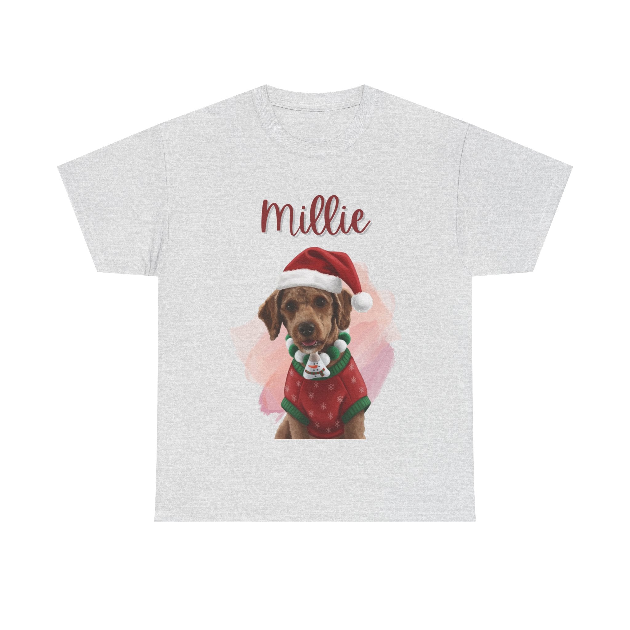 (Millie) Whimsical Dog Portrait Tee Shirt