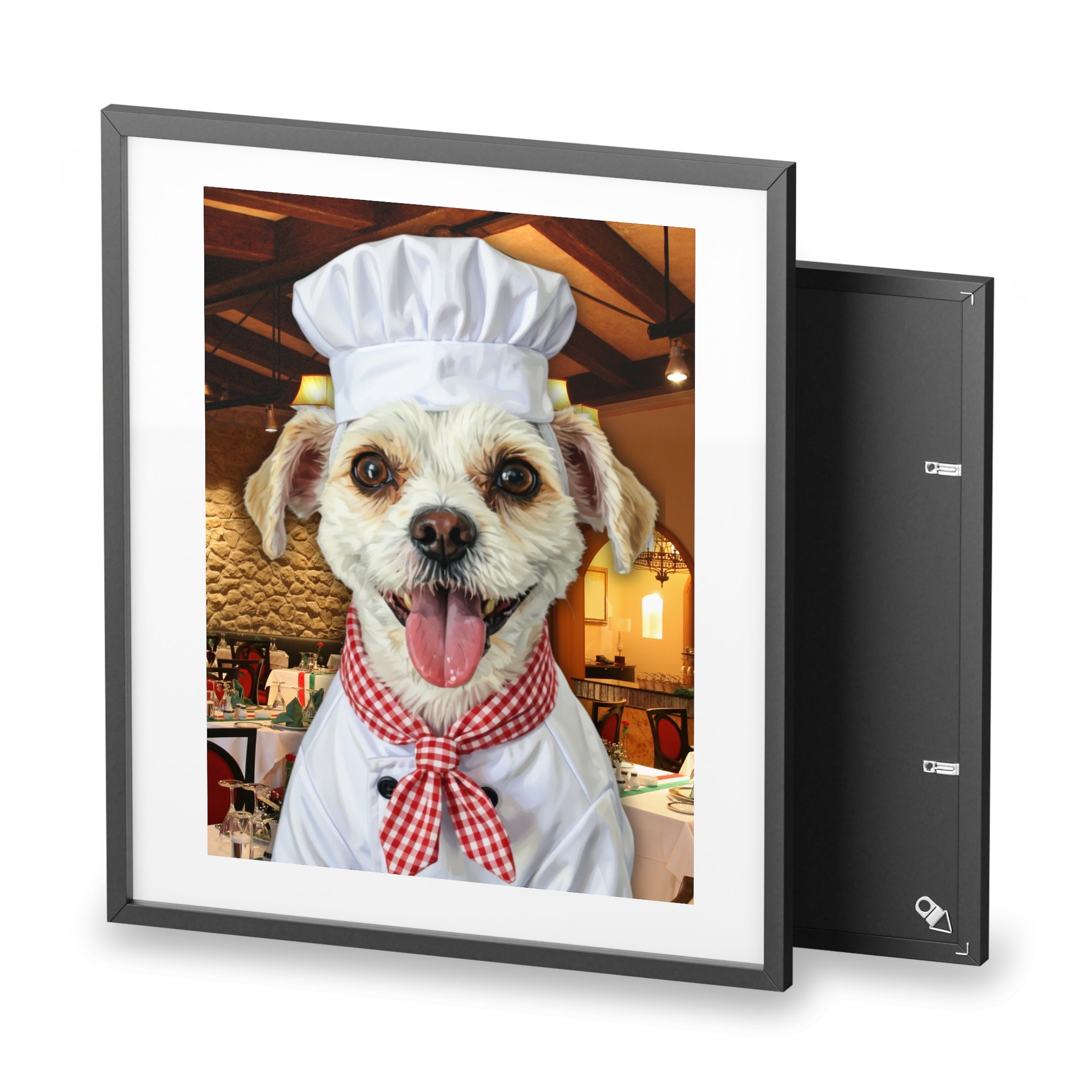 (Snowy) Playful Dog Framed Poster