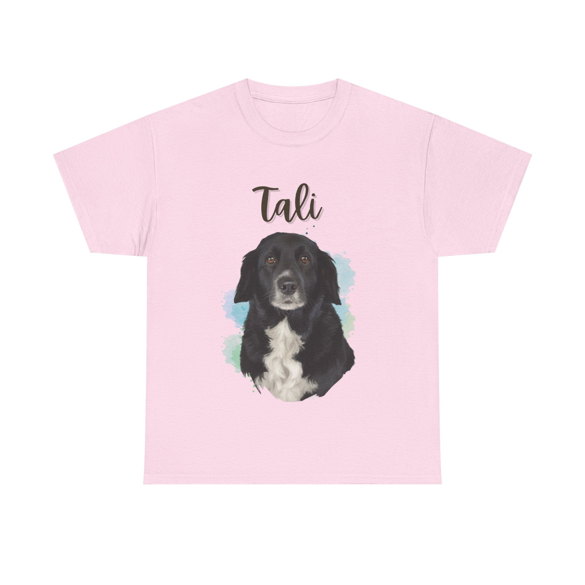 (Tali) Whimsical Dog Portrait Tee Shirt