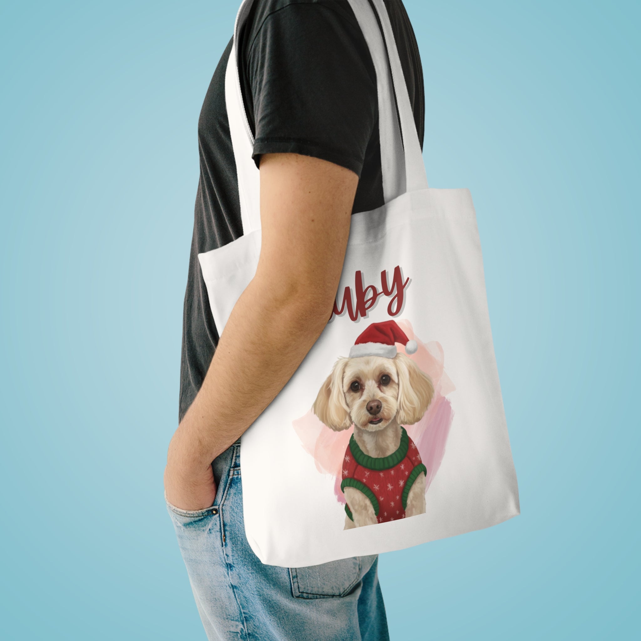 (Ruby) Personalized Dog Lover Tote Bag