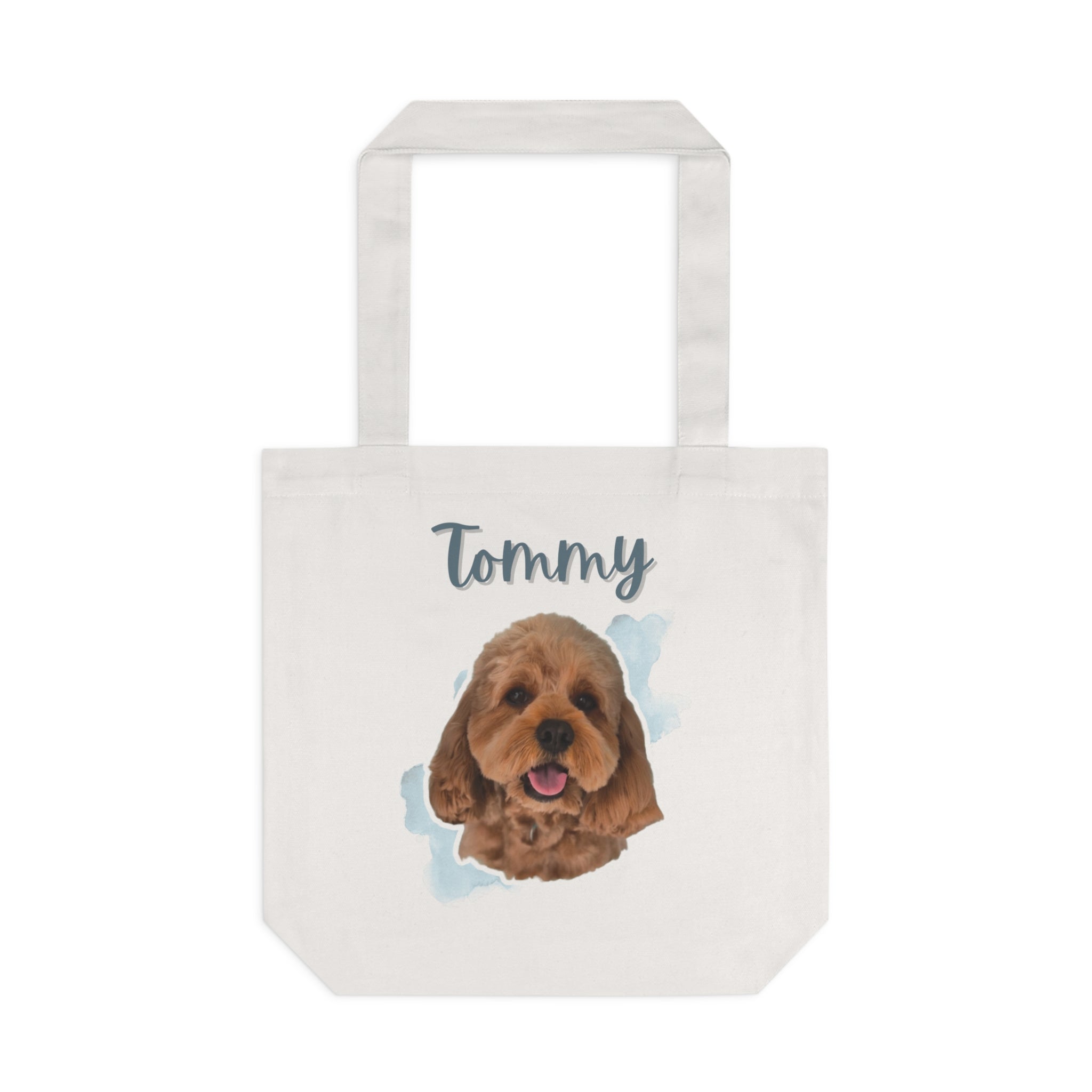 (Tommy) Personalized Dog Lover Tote Bag