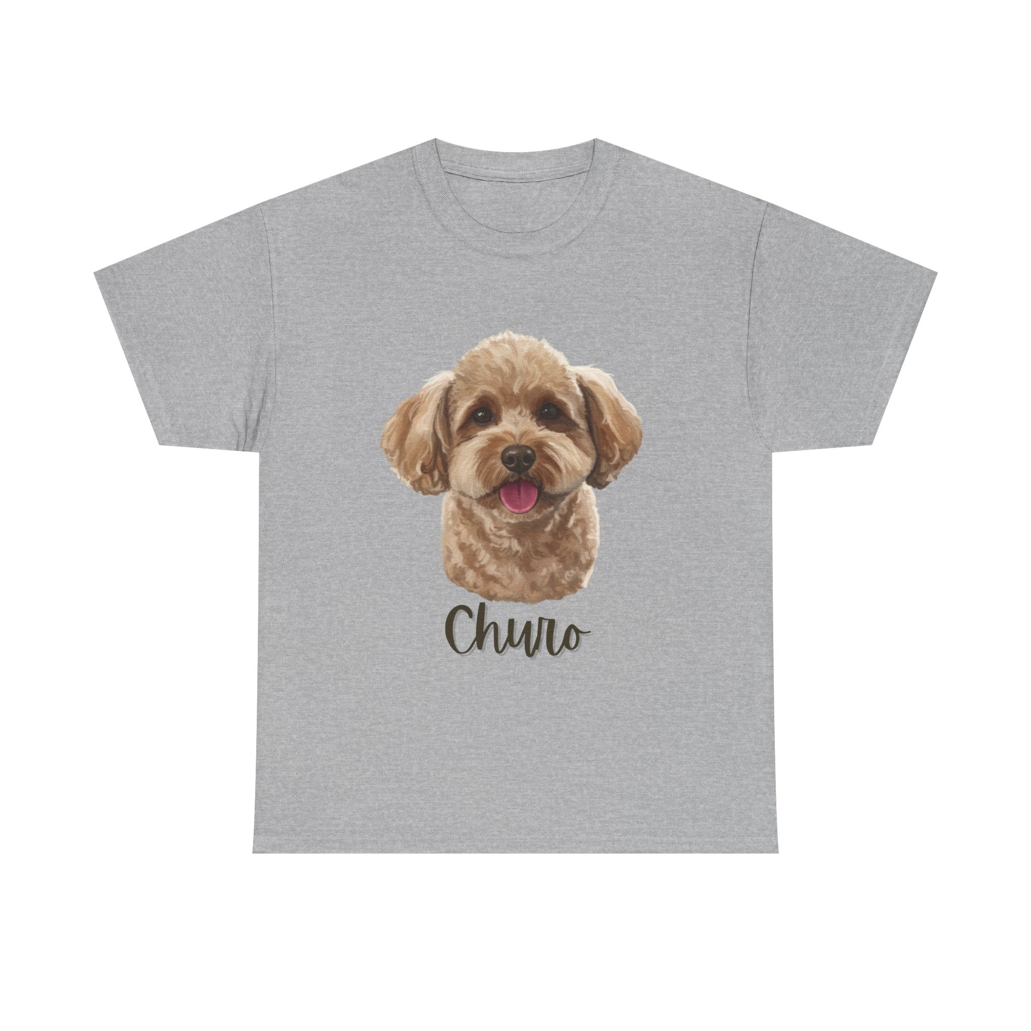 (Churo) Whimsical Dog Portrait Tee Shirt