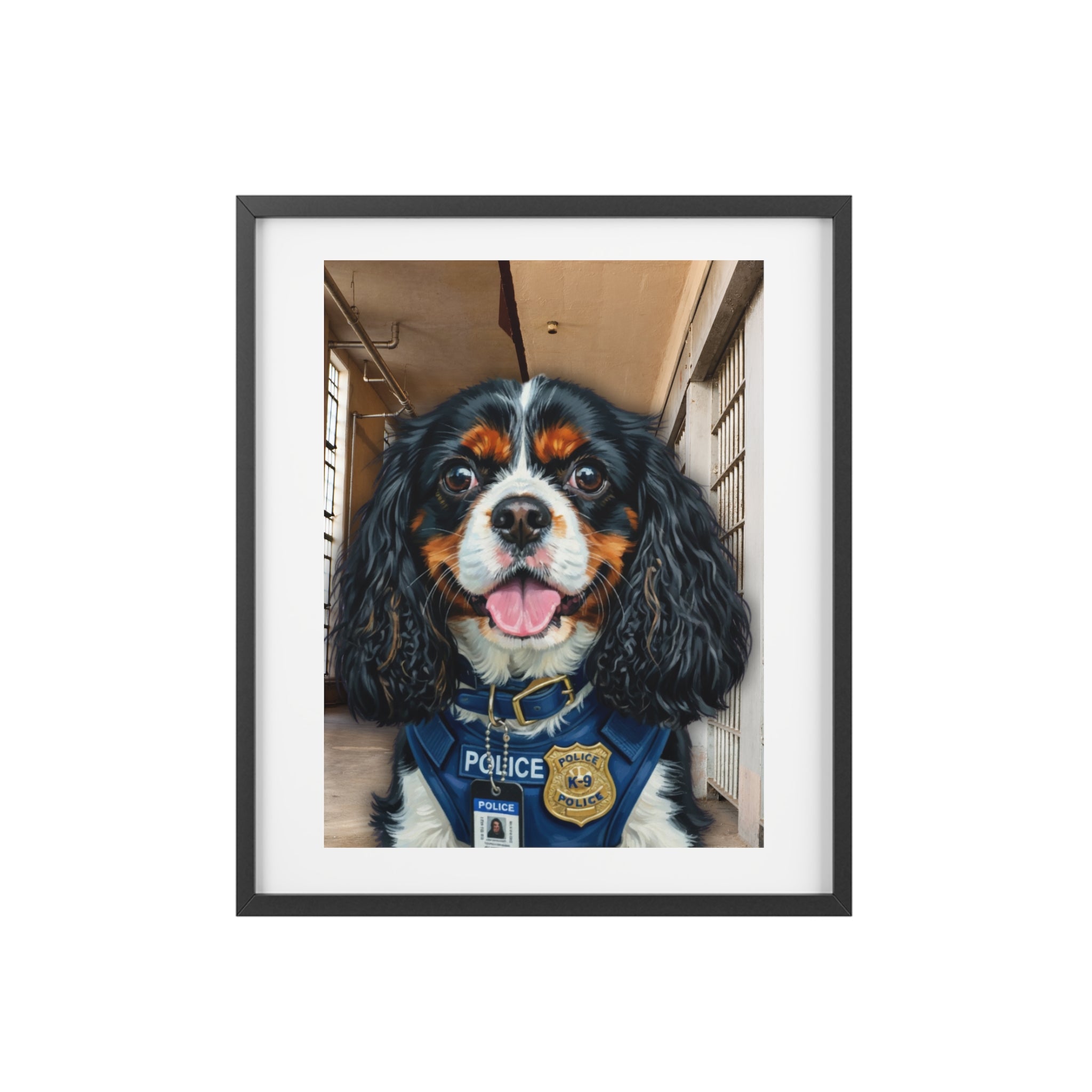 (Benjie) Playful Dog Framed Poster
