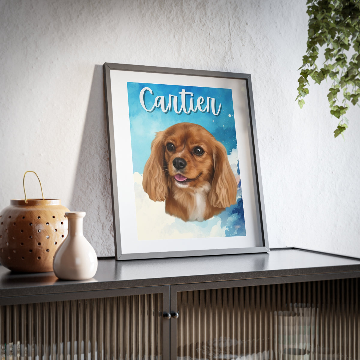 (Cartier) Playful Dog Framed Poster