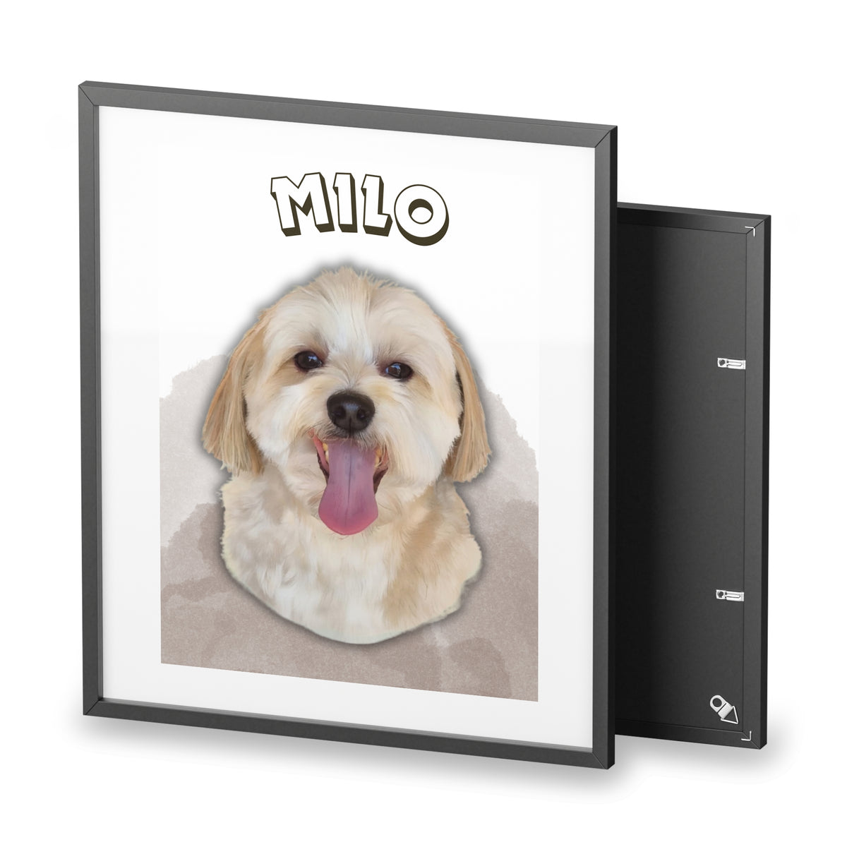 (Milo) Playful Dog Framed Poster