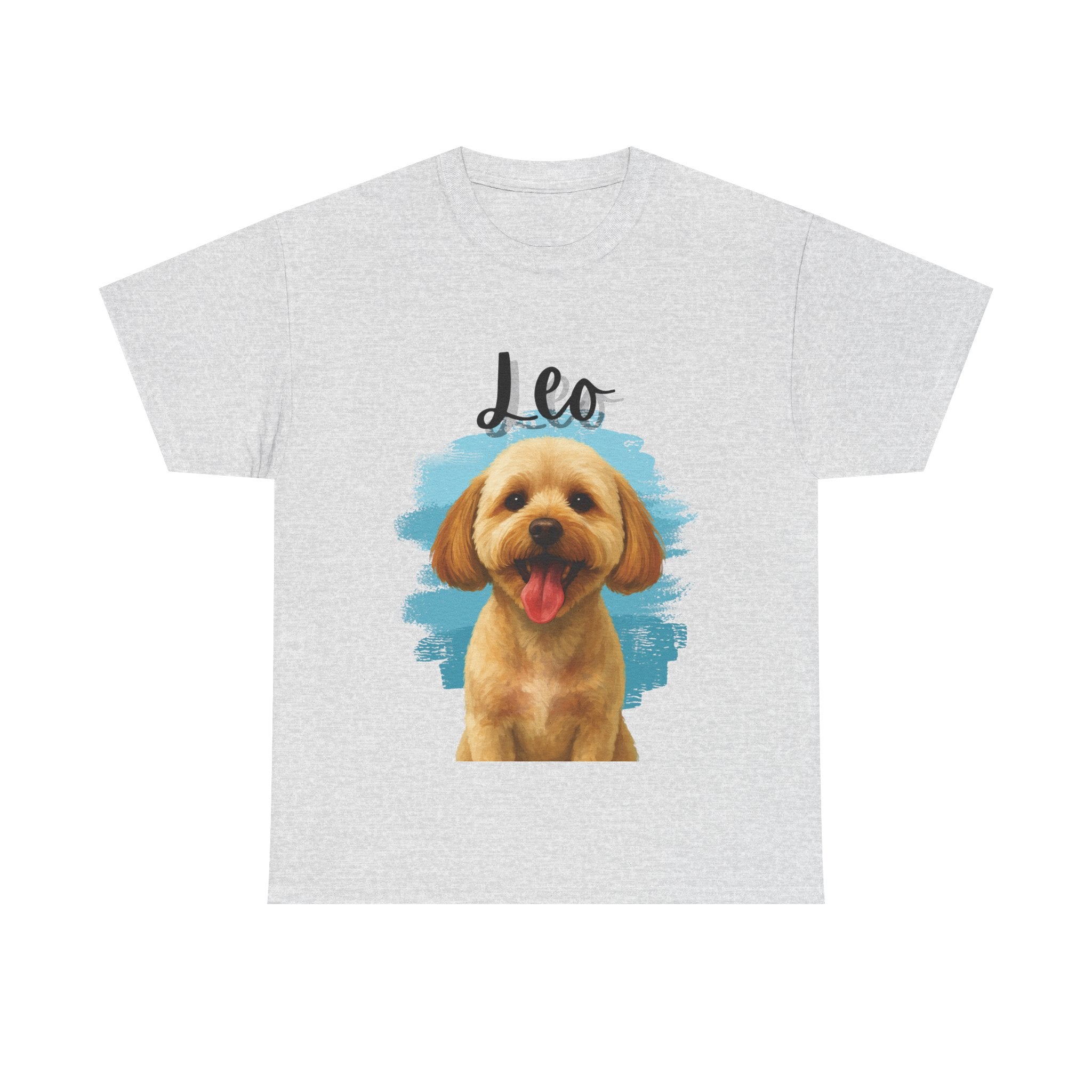 (Leo) Whimsical Dog Portrait Tee Shirt