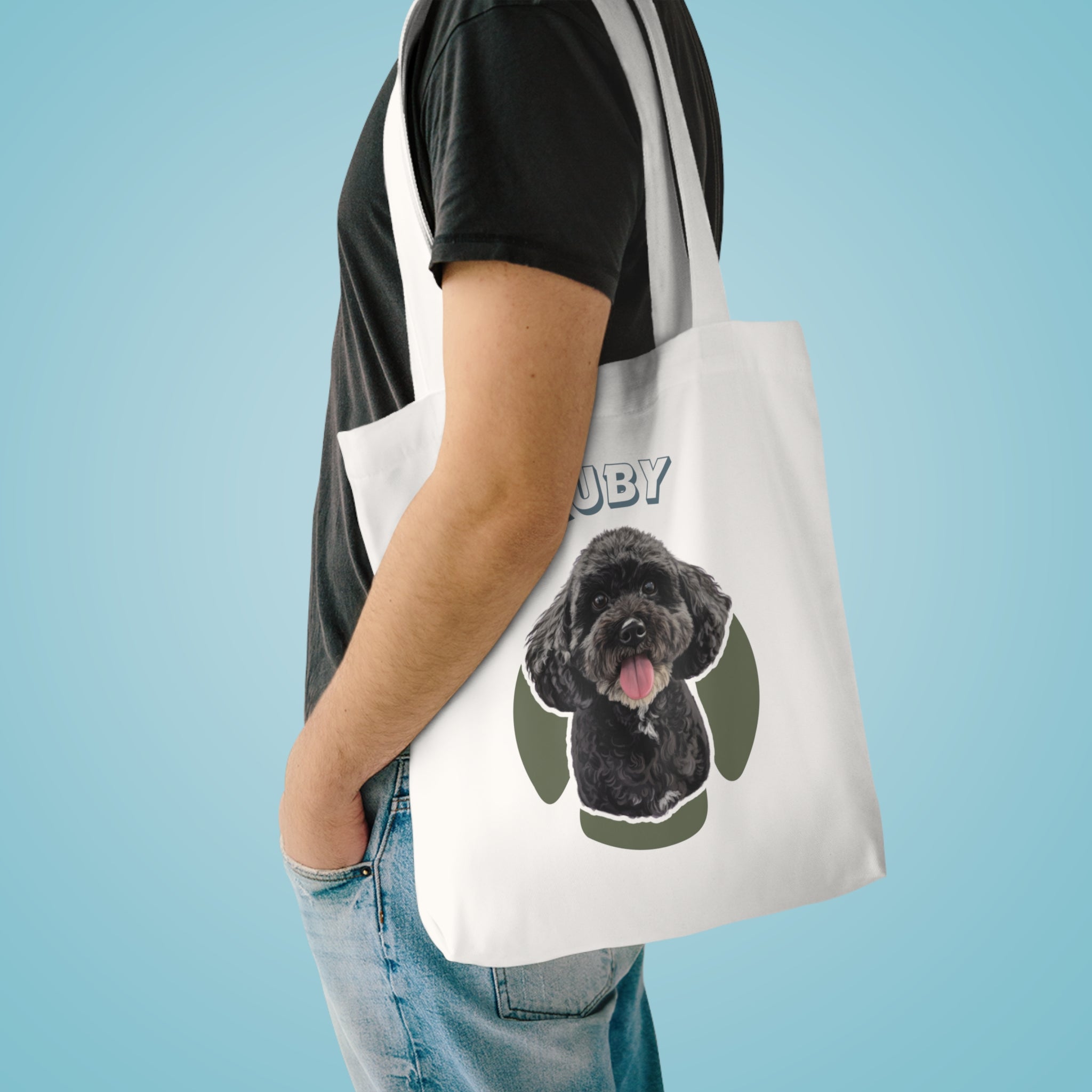(Ruby) Personalized Dog Lover Tote Bag