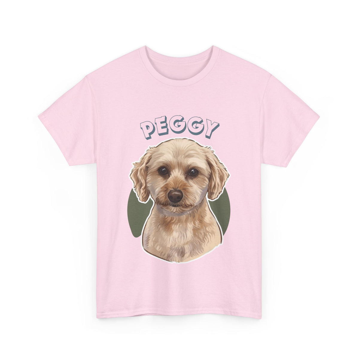 (Peggy) Whimsical Dog Portrait Tee Shirt