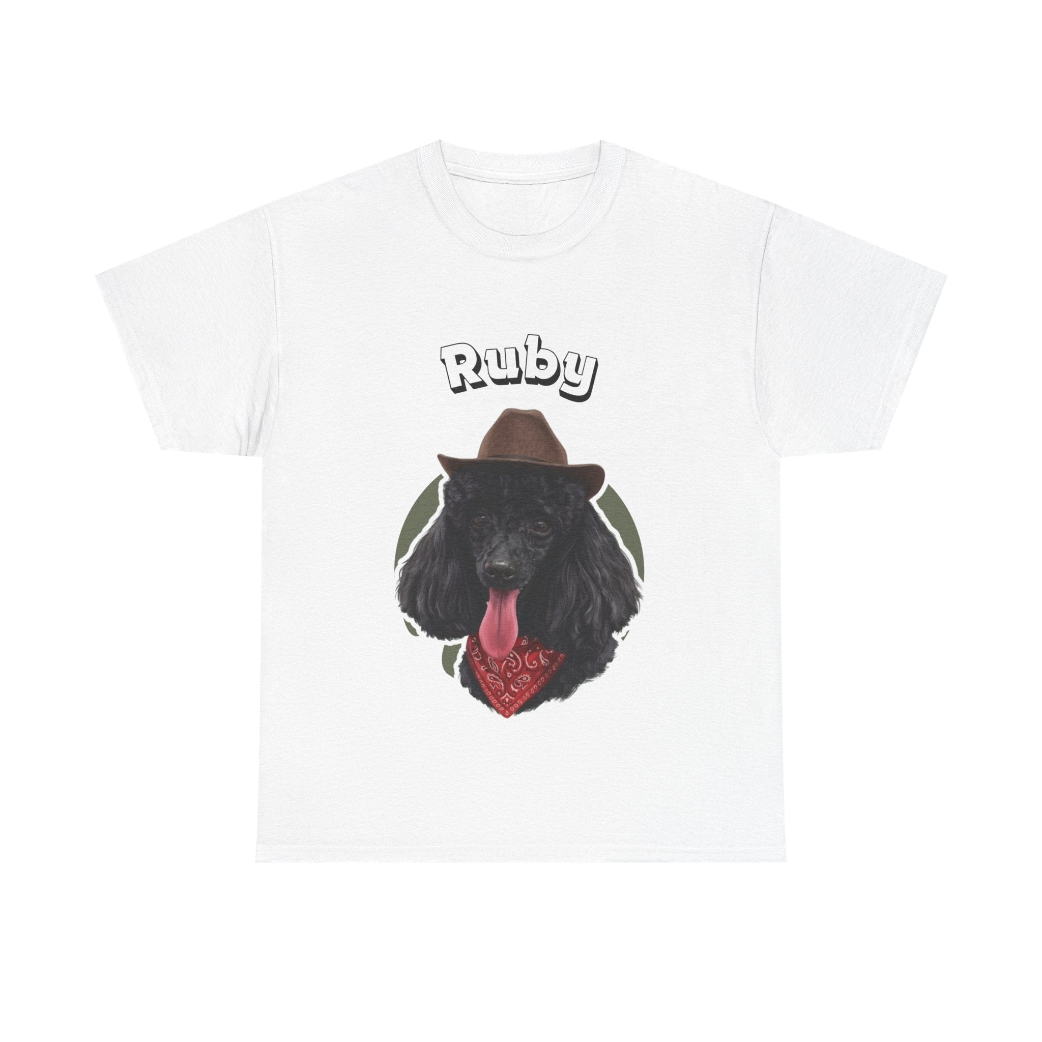 (Ruby) Whimsical Dog Portrait Tee Shirt