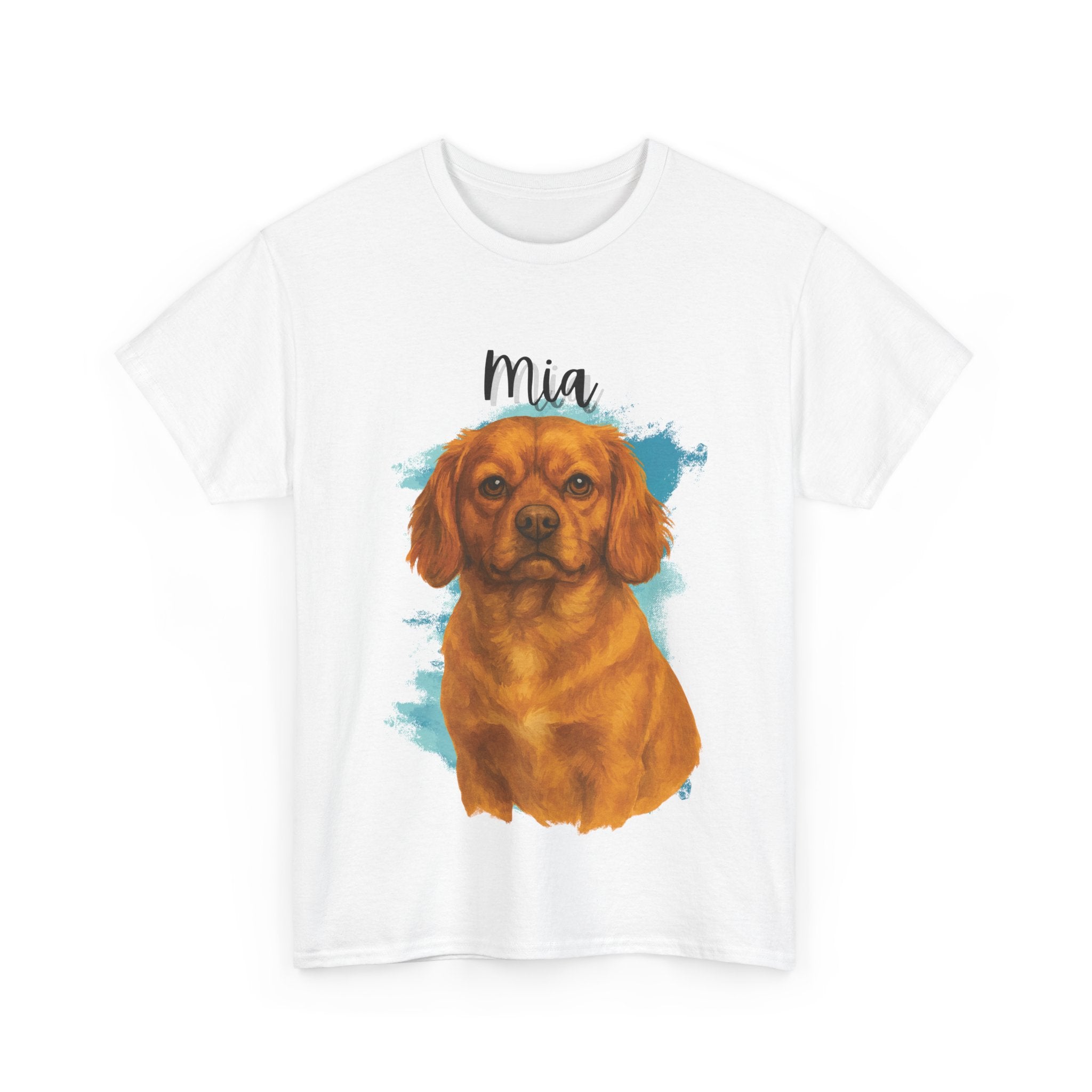 (Mia) Whimsical Dog Portrait Tee Shirt