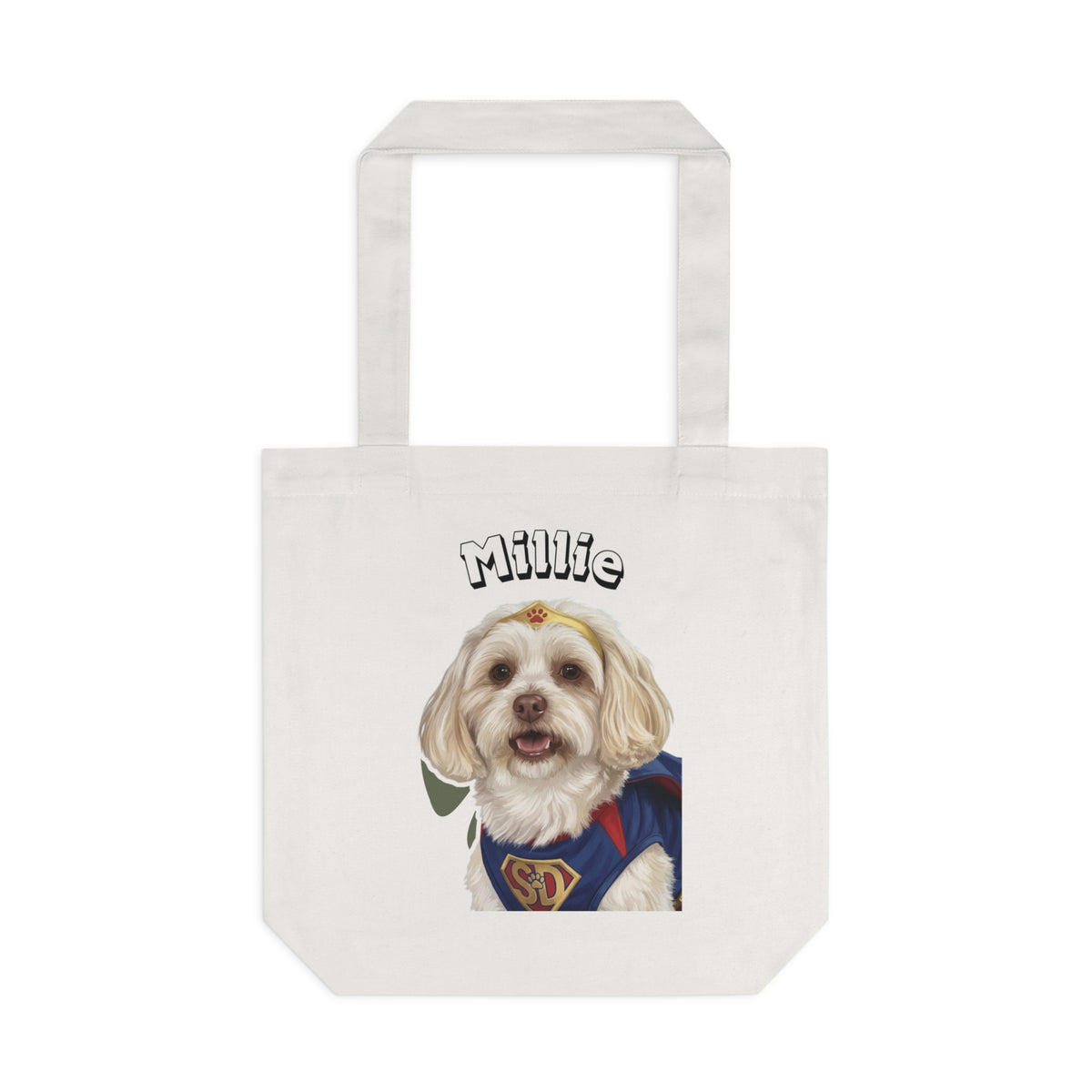 (Millie) Personalized Dog Lover Tote Bag