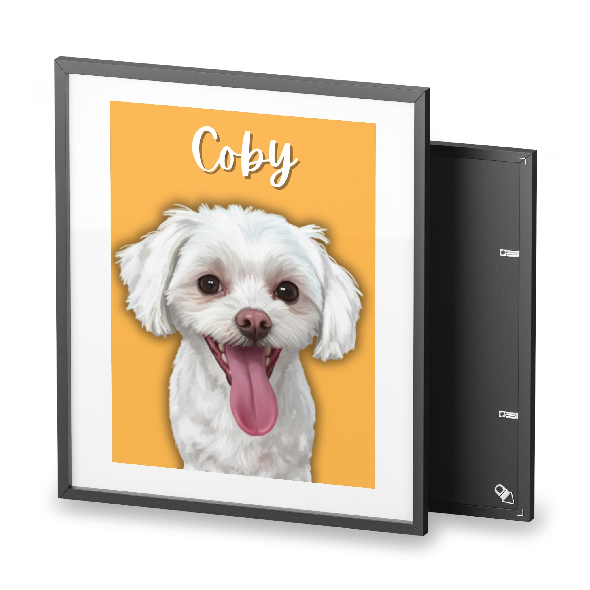 (Coby) Playful Dog Framed Poster