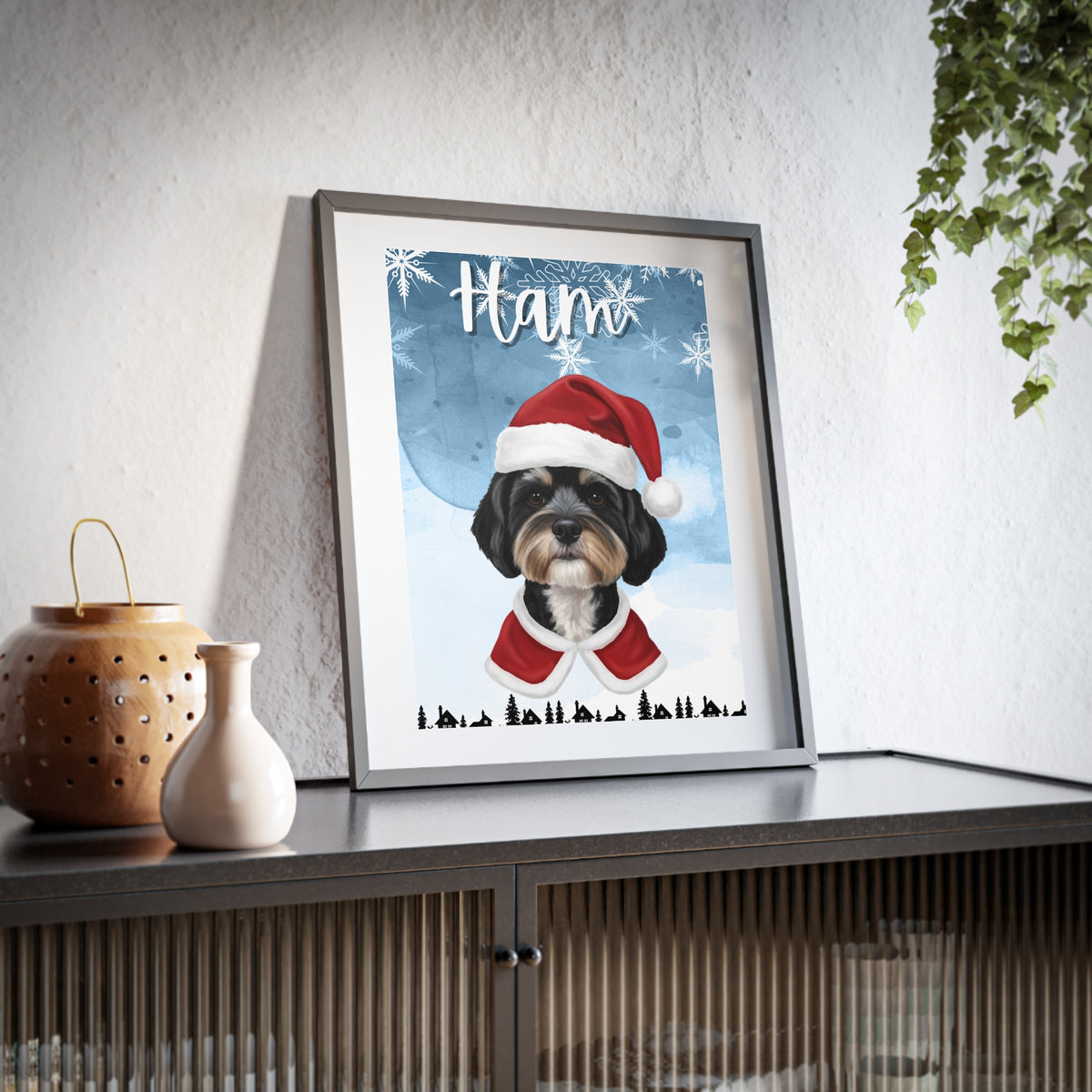 (Ham) Playful Dog Framed Poster
