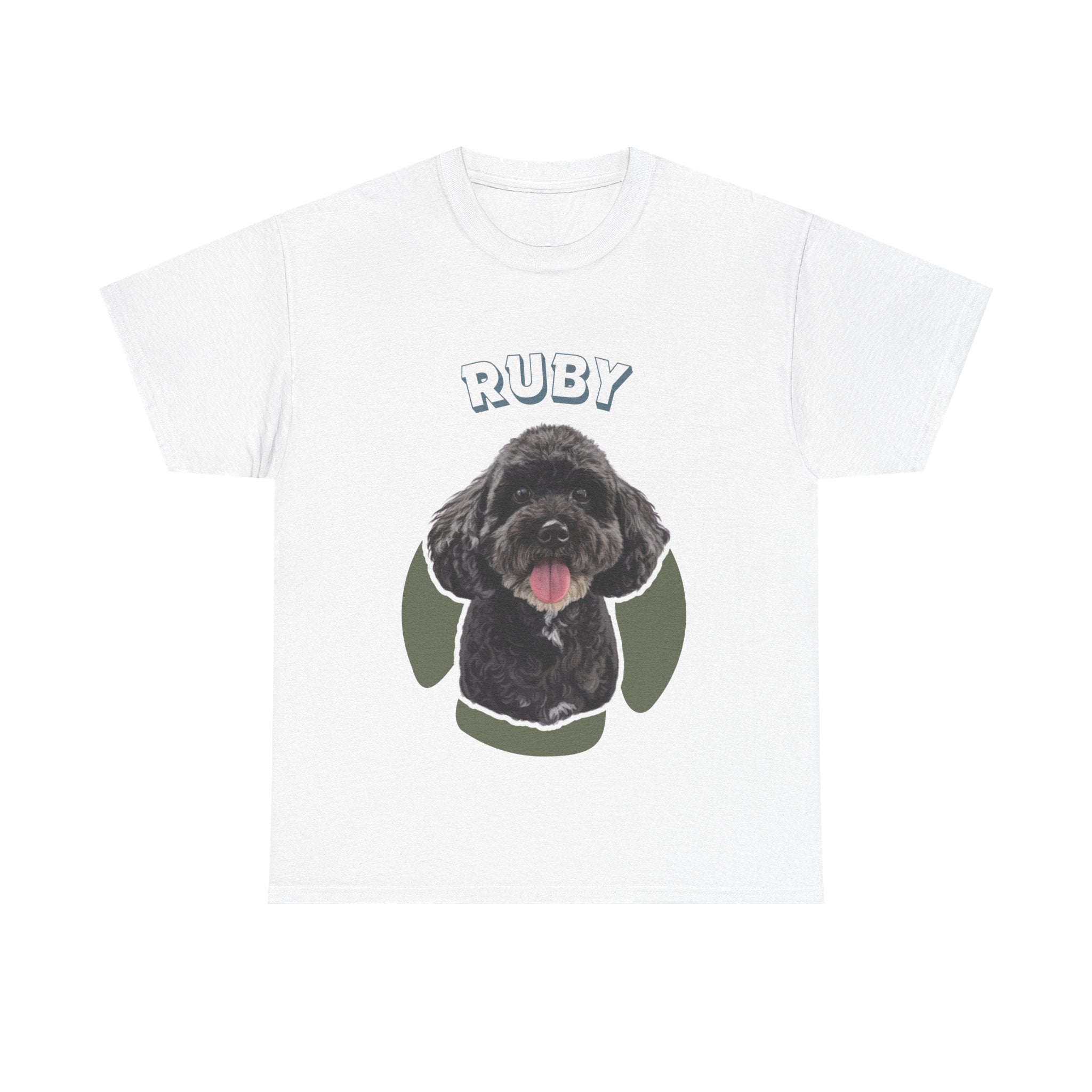 (Ruby) Whimsical Dog Portrait Tee Shirt