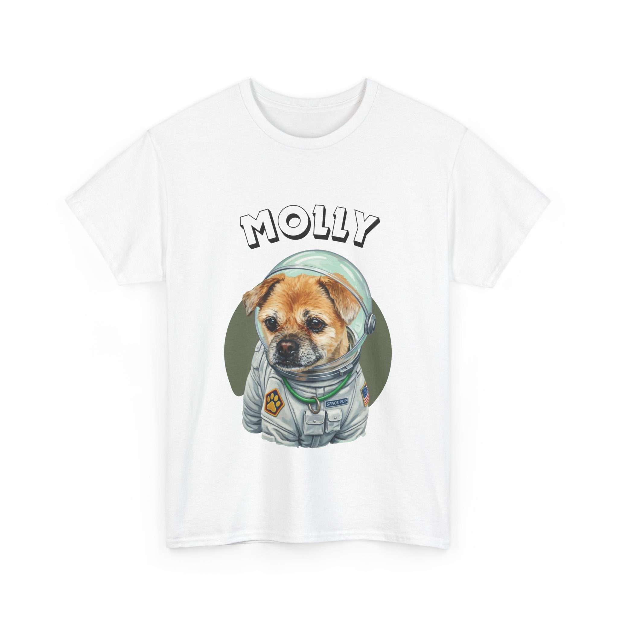 (Molly) Whimsical Dog Portrait Tee Shirt