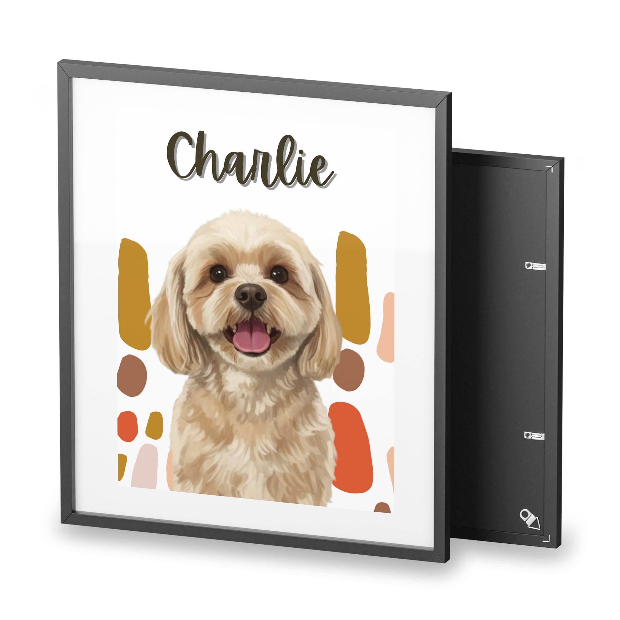 (Charlie) Playful Dog Framed Poster
