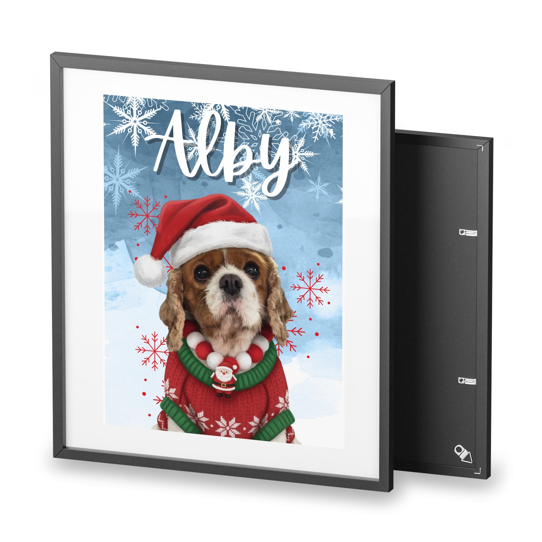 (Alby) Playful Dog Framed Poster