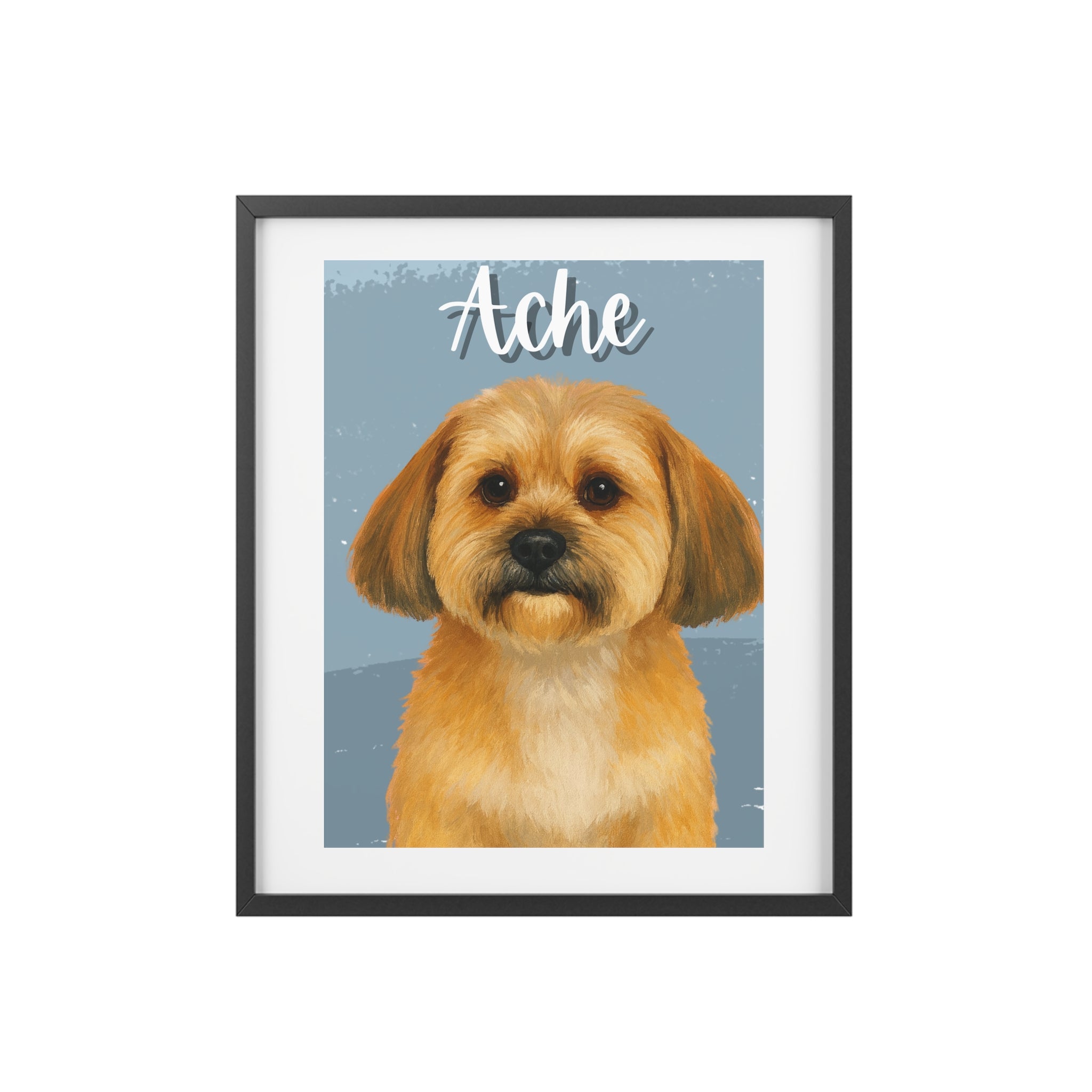(Ache) Playful Dog Framed Poster
