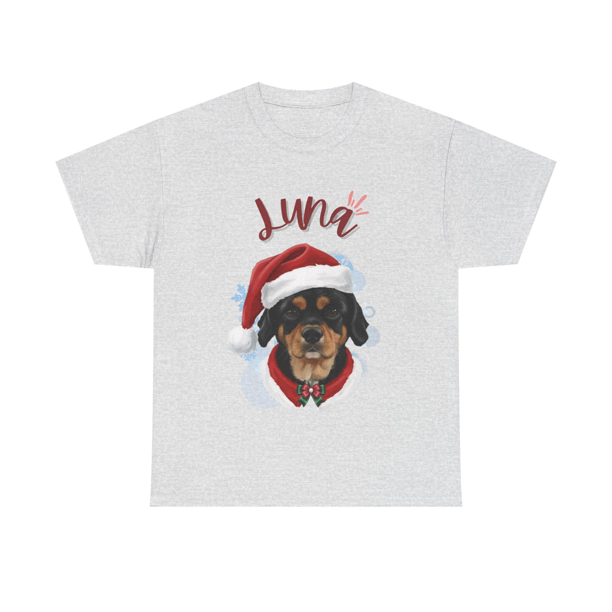 (Luna) Whimsical Dog Portrait Tee Shirt